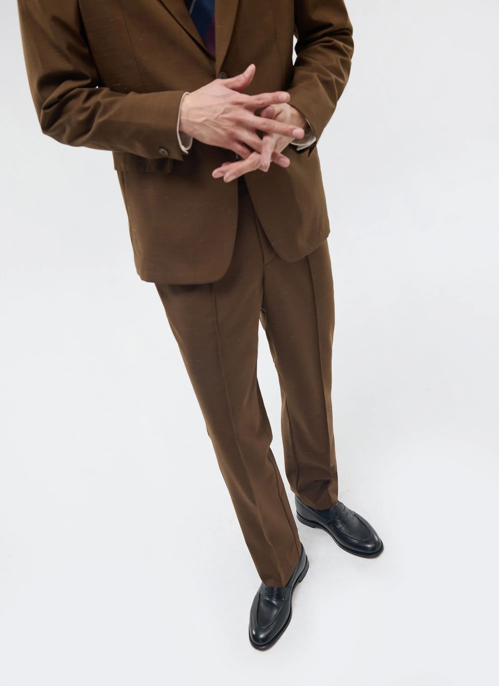 Trentino Tailored Trousers | Brown sold by Percival product image thumbnail 5