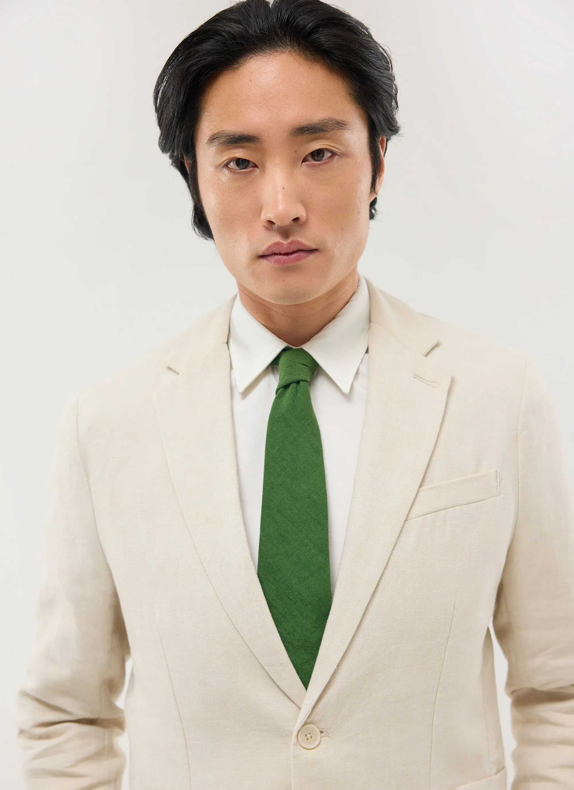 Linen Tie | Forest Green sold by Percival product image thumbnail 5