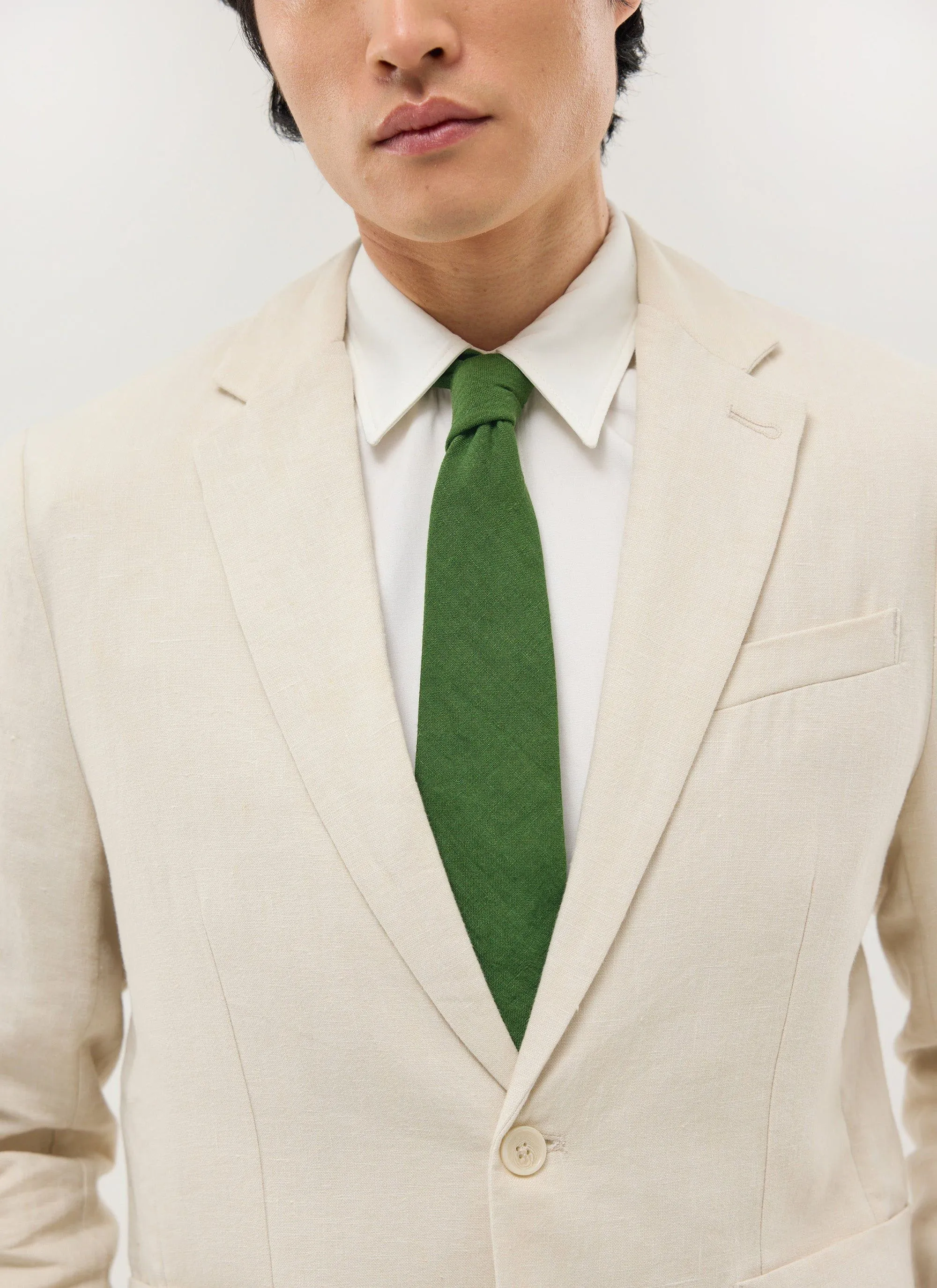 Linen Tie | Forest Green sold by Percival product image thumbnail 4
