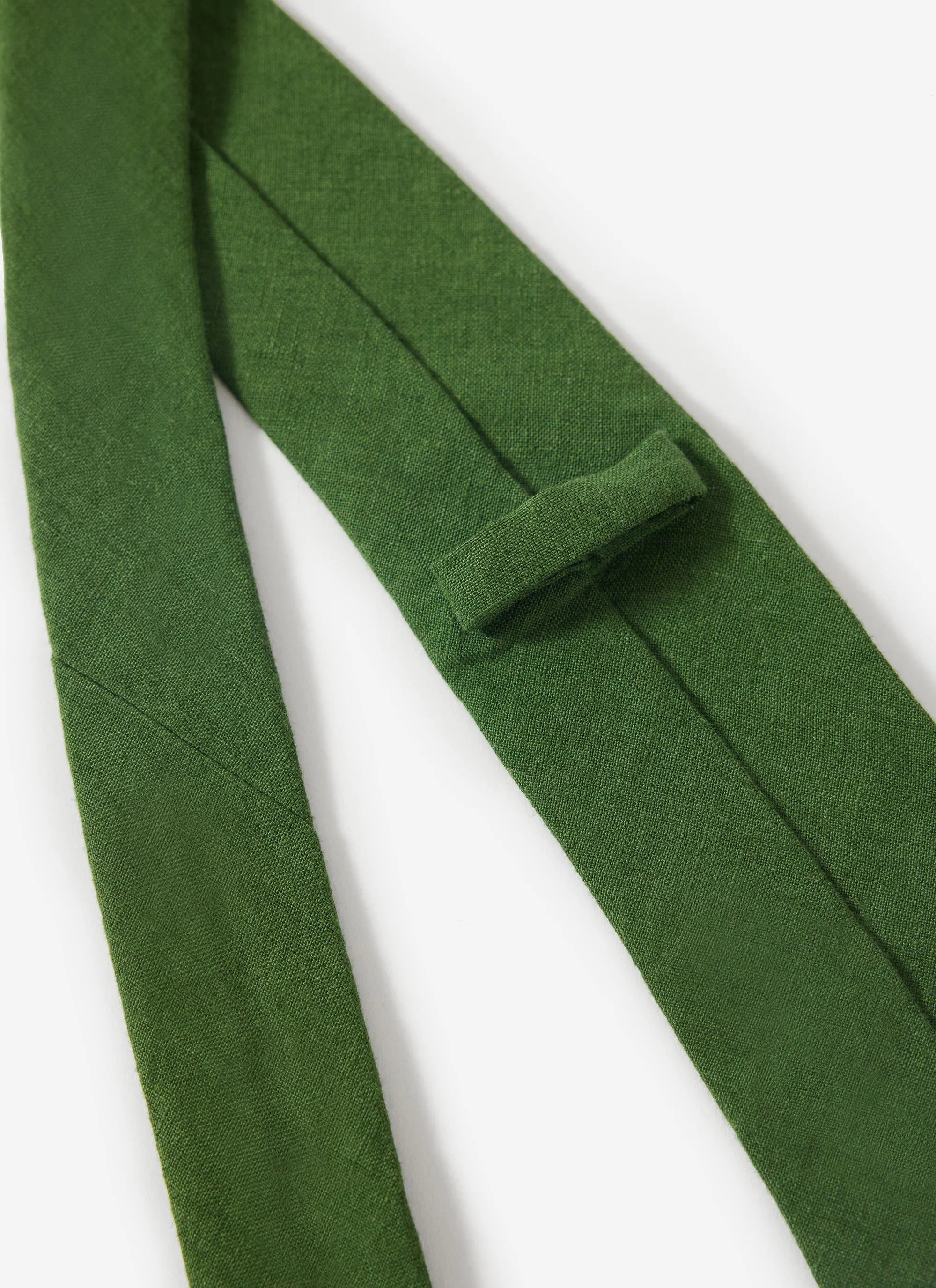 Linen Tie | Forest Green sold by Percival product image thumbnail 3