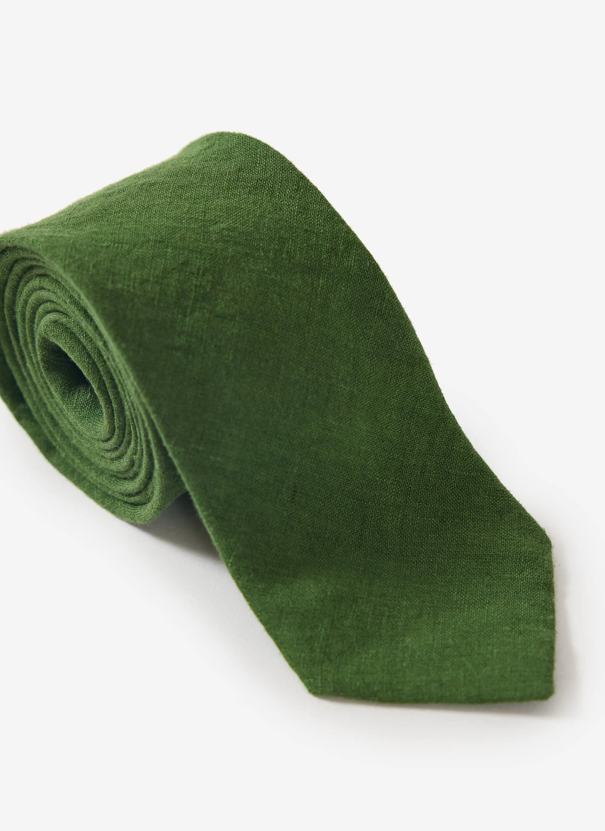 Linen Tie | Forest Green sold by Percival product image thumbnail 2
