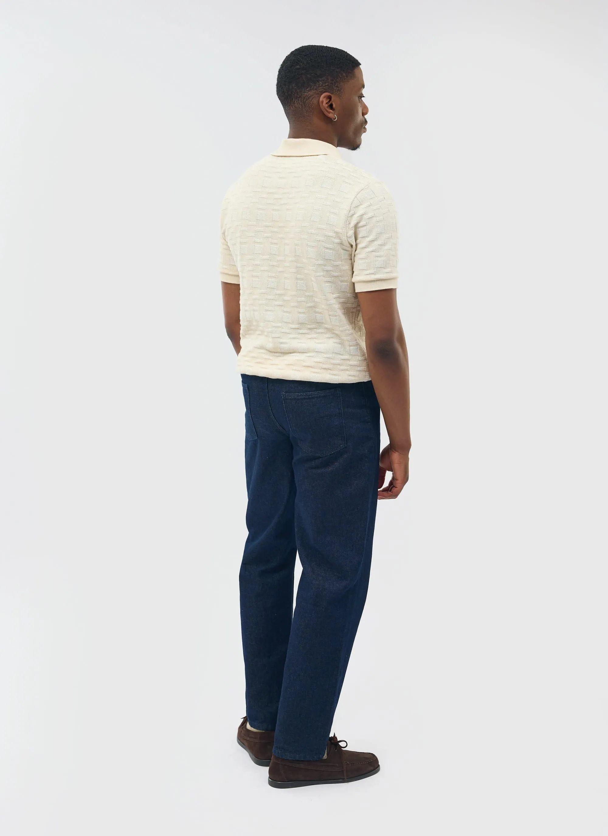 Deck Negroni Knitted Shirt | Cotton | Cream sold by Percival