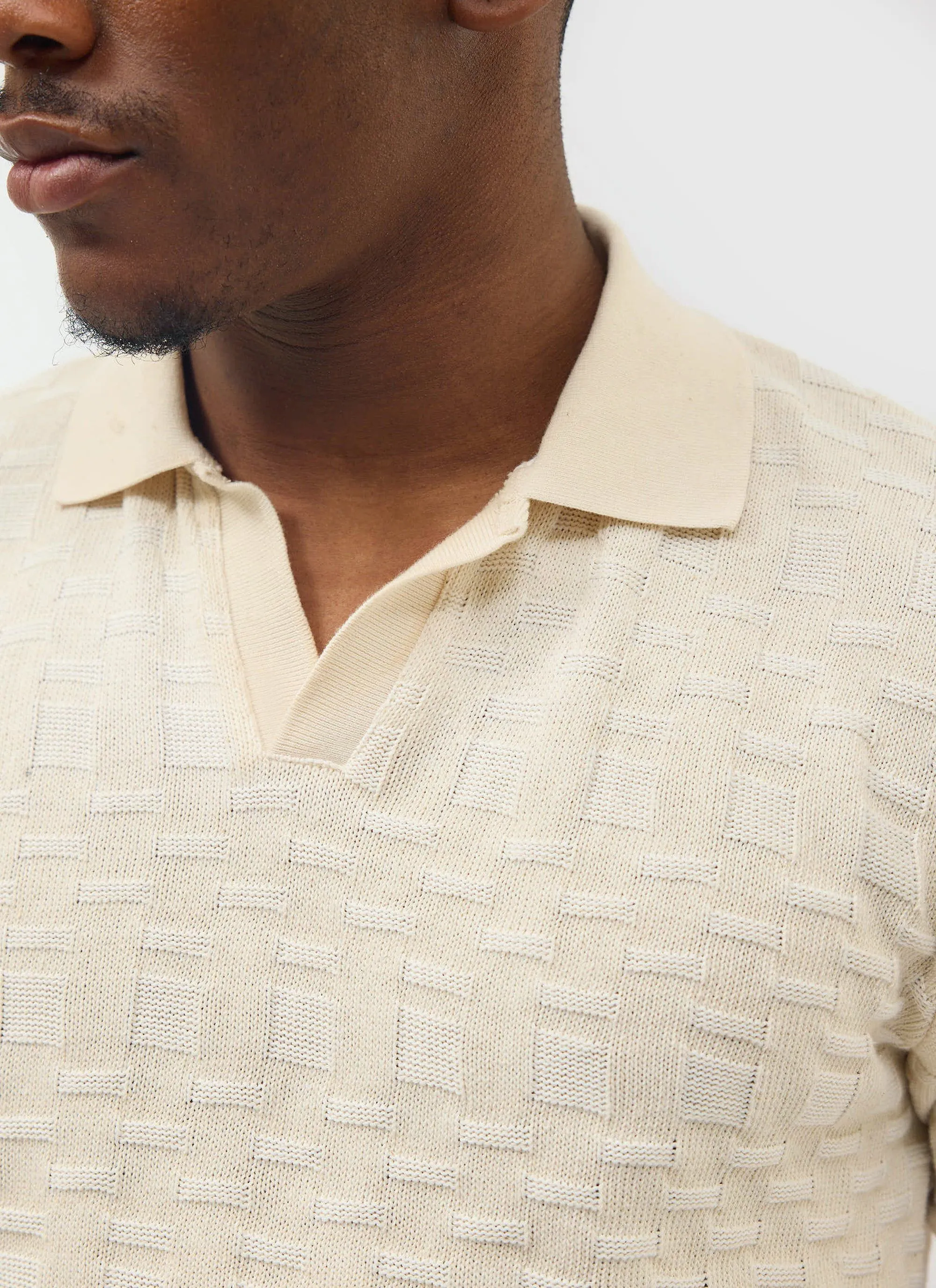 Deck Negroni Knitted Shirt | Cotton | Cream sold by Percival product image thumbnail 5