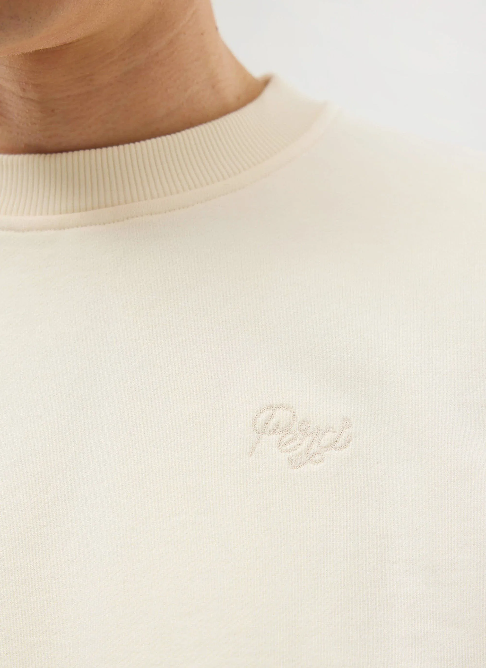 Perci Chainstitch Sweatshirt | Cotton | Ecru sold by Percival