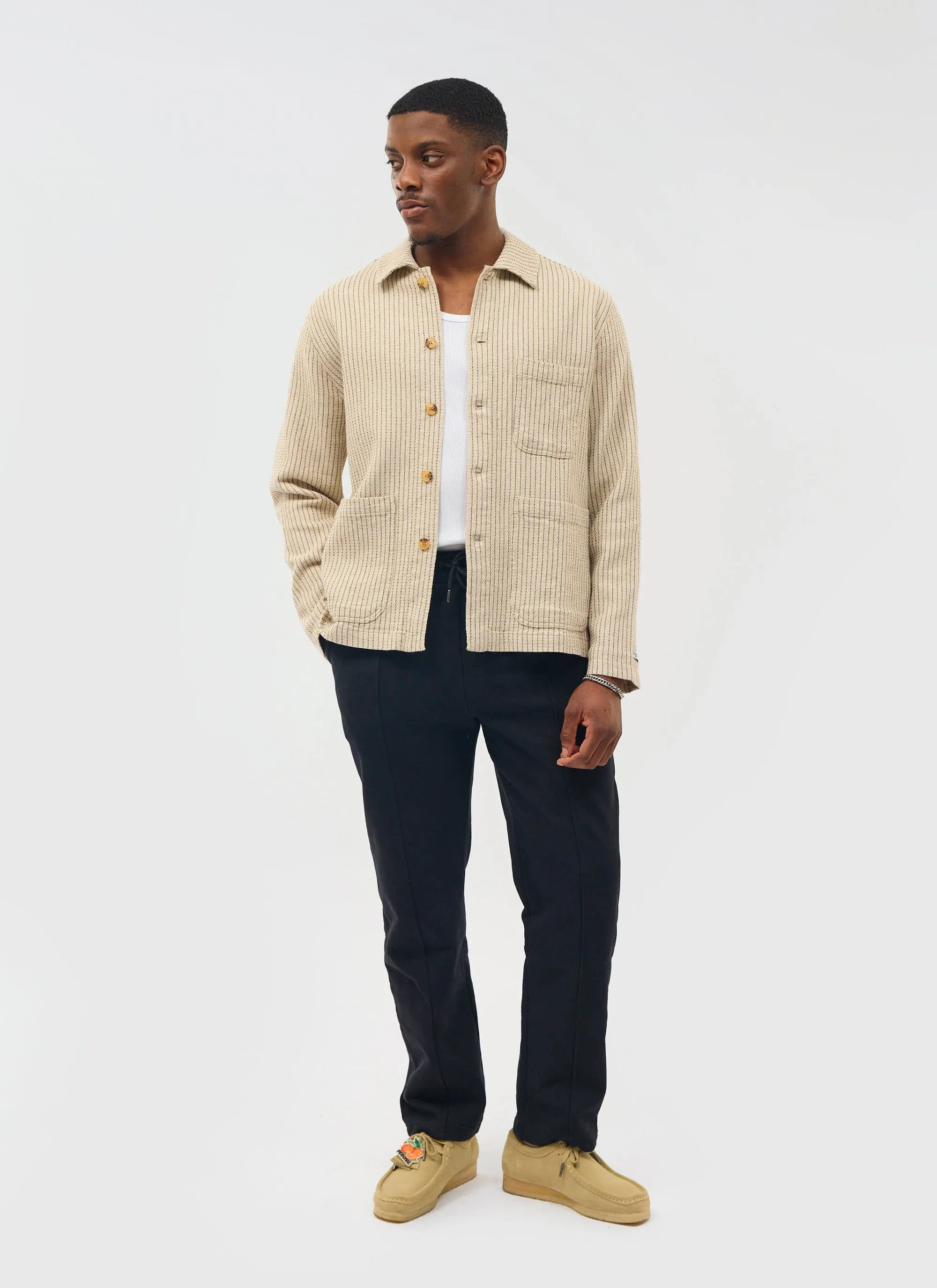 Perci Straight Leg Trackpants | Cotton | Black sold by Percival product image thumbnail 2