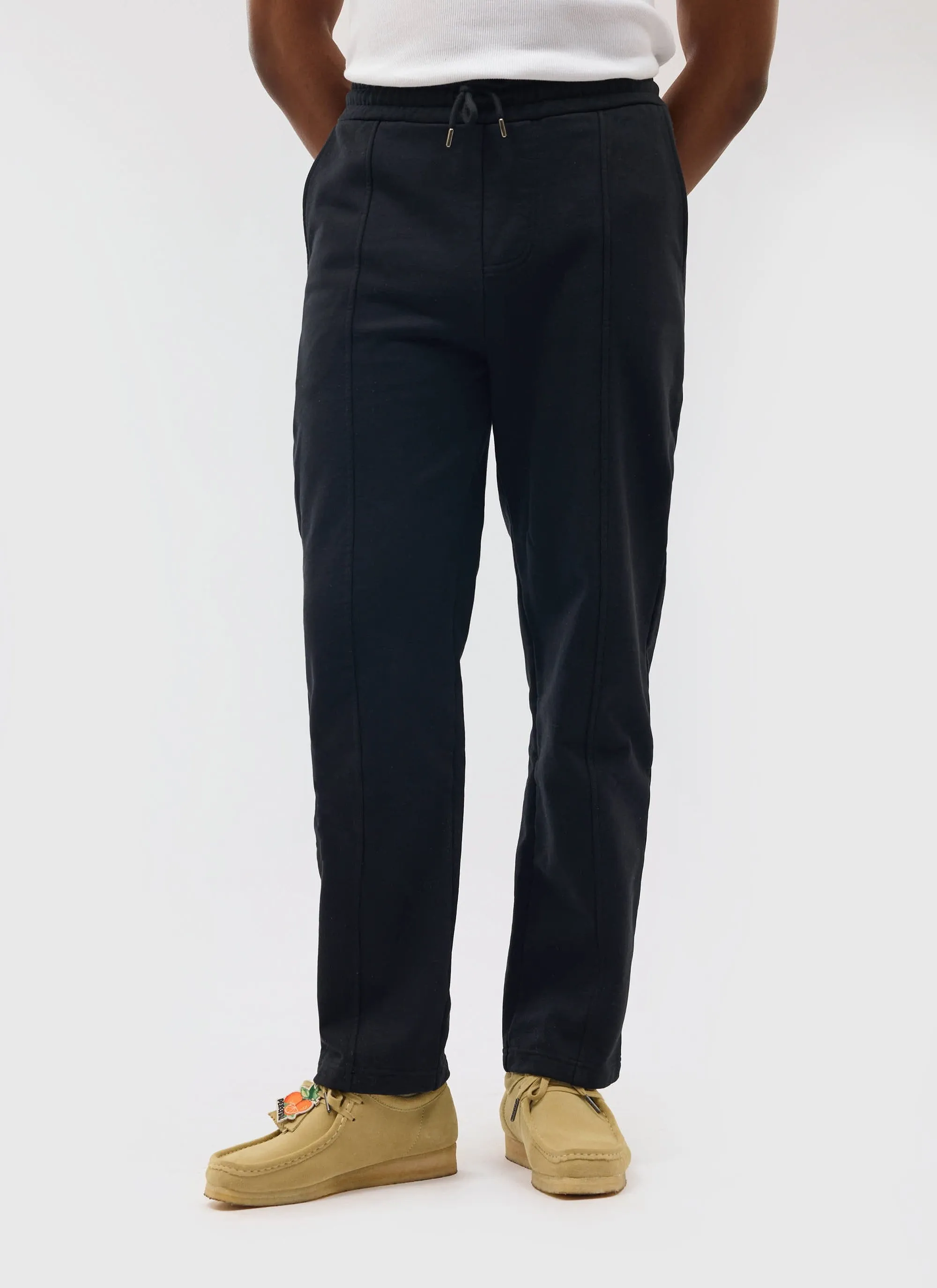 Perci Straight Leg Trackpants | Cotton | Black sold by Percival