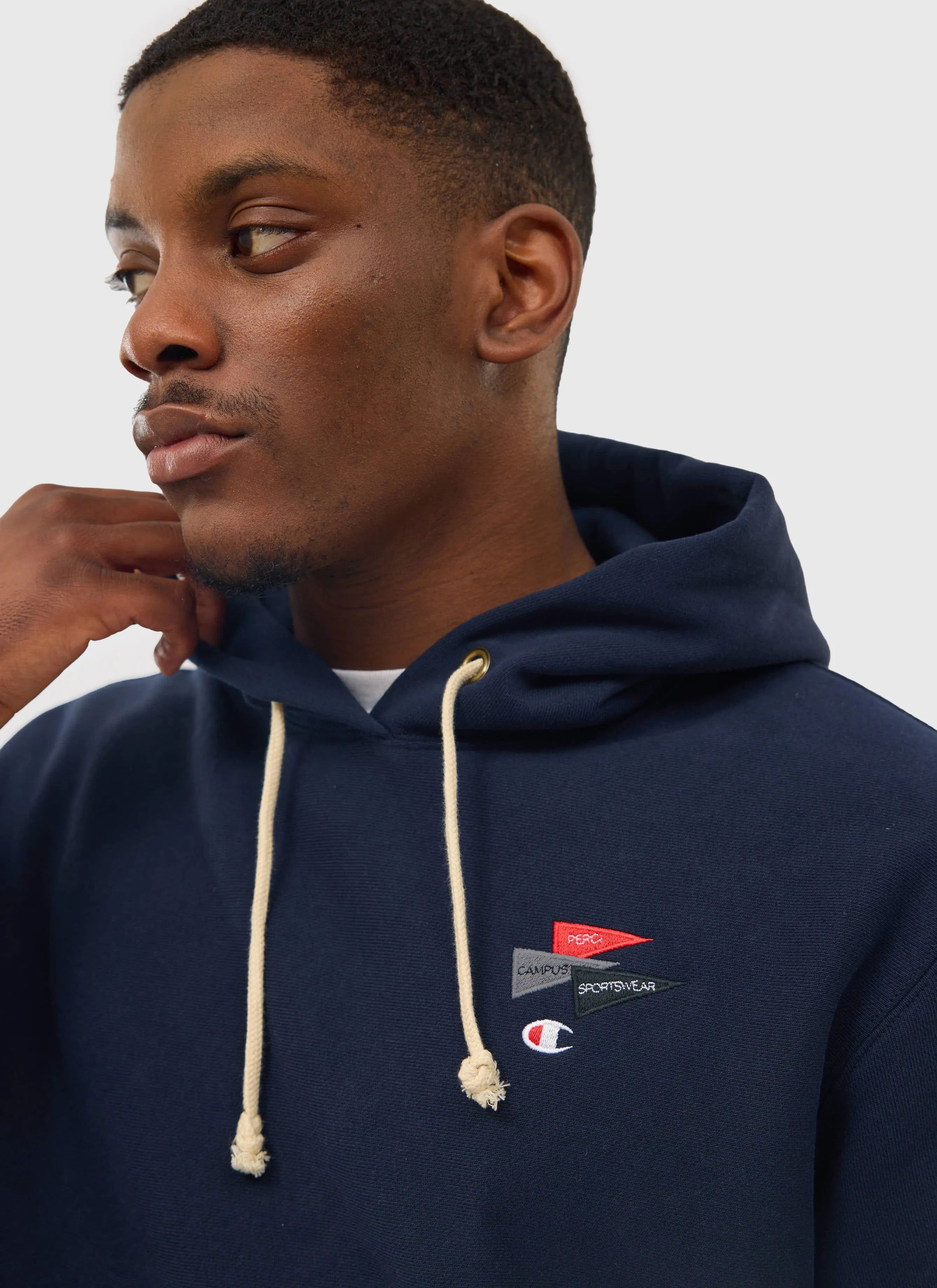 Campus Hoodie | Percival and Champion | Navy sold by Percival product image thumbnail 5