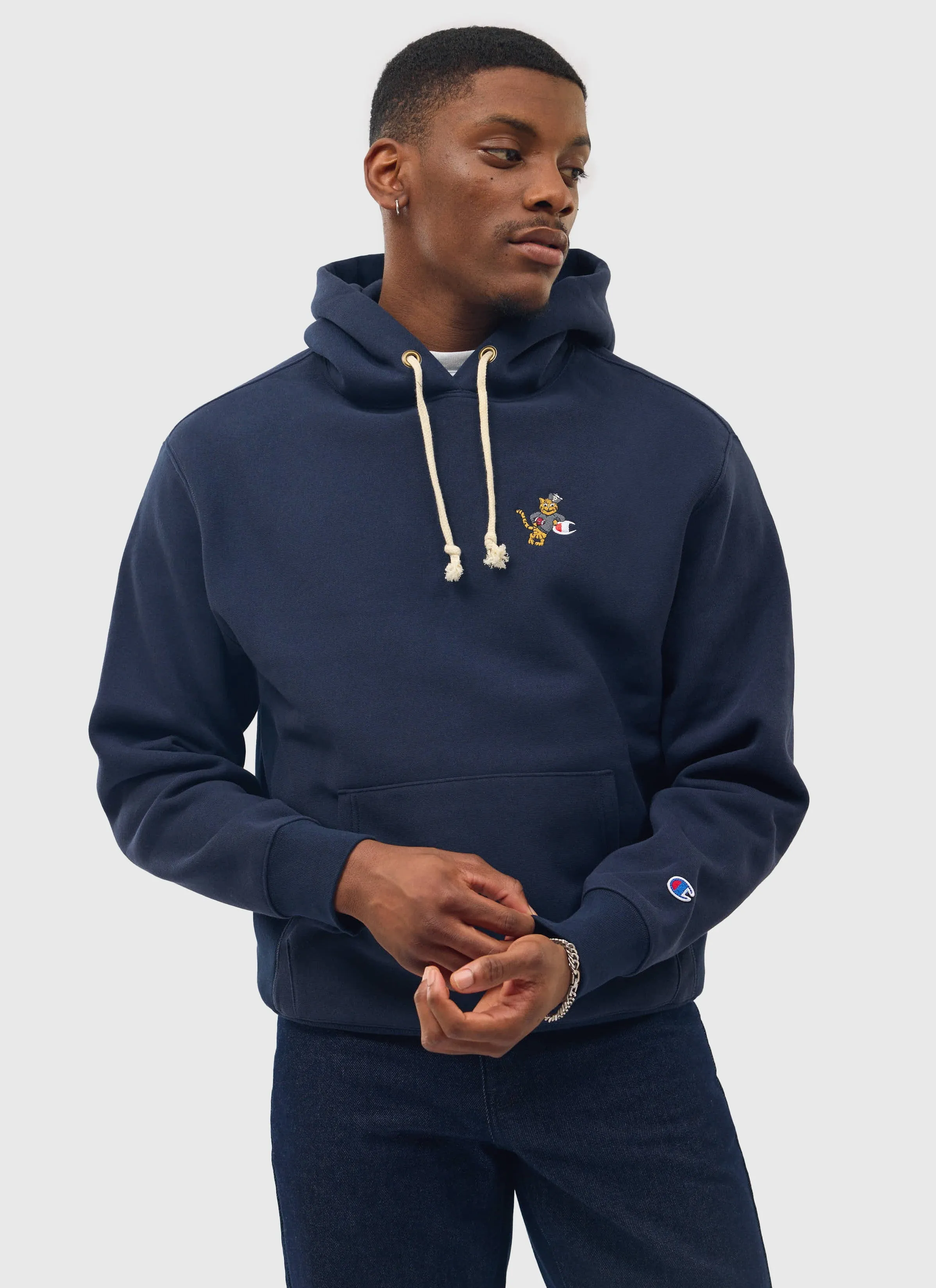 Tiger Mascot Hoodie | Percival and Champion | Navy sold by Percival product image thumbnail 4