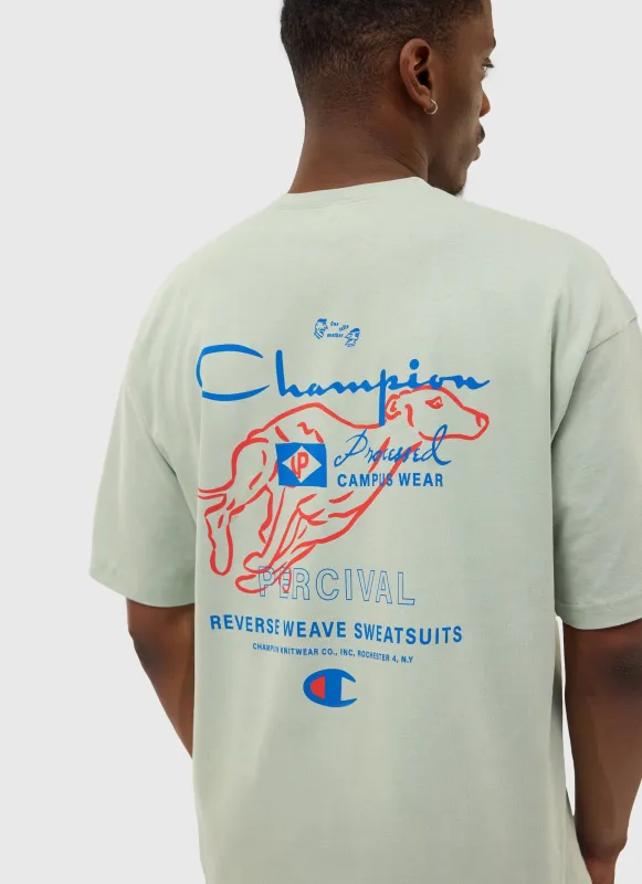 Speed Greyhound Oversized T Shirt | Percival and Champion | Cargo Olive sold by Percival
