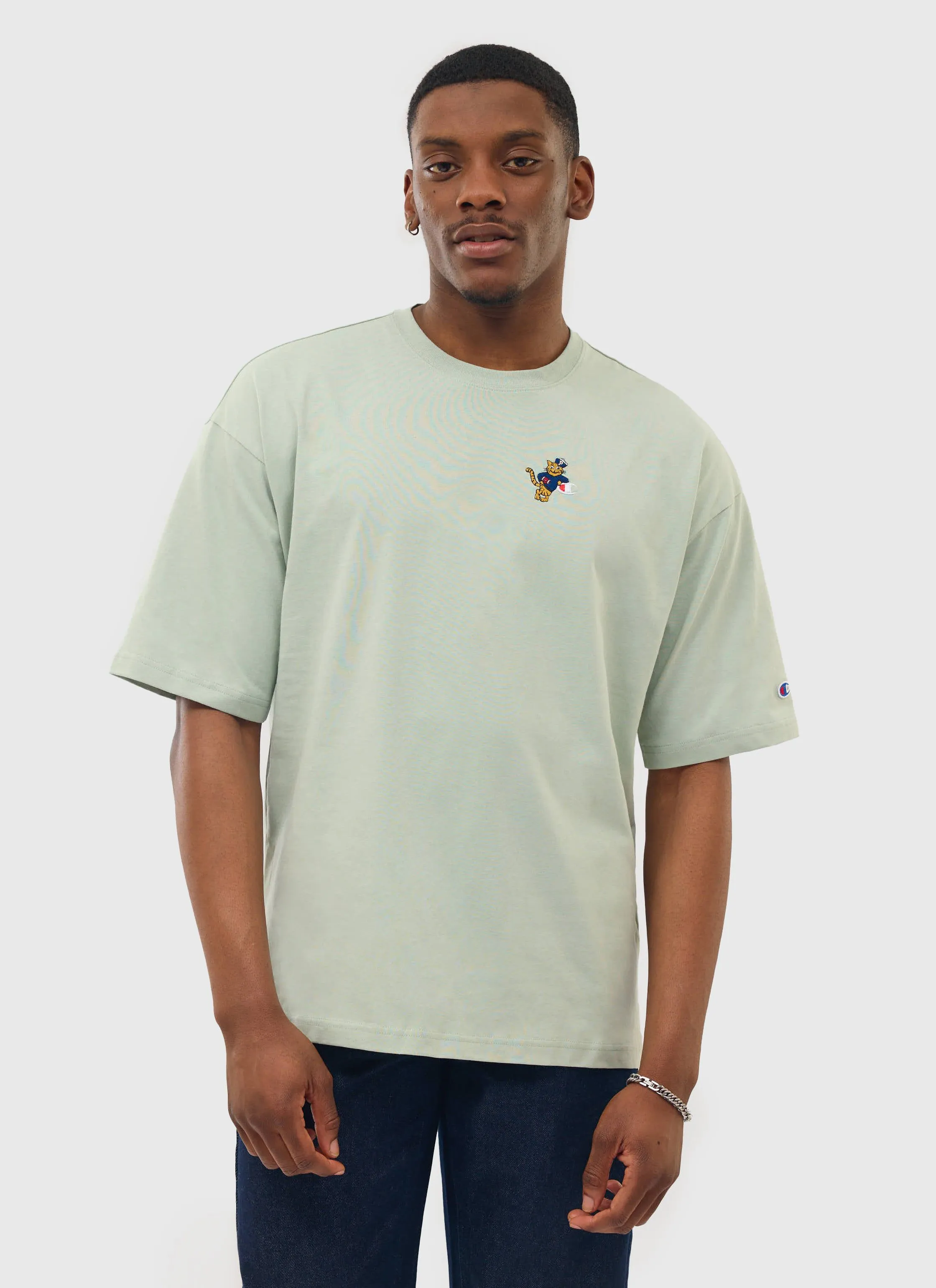 Tiger Mascot Oversized T Shirt | Percival and Champion | Cargo Olive sold by Percival product image thumbnail 2