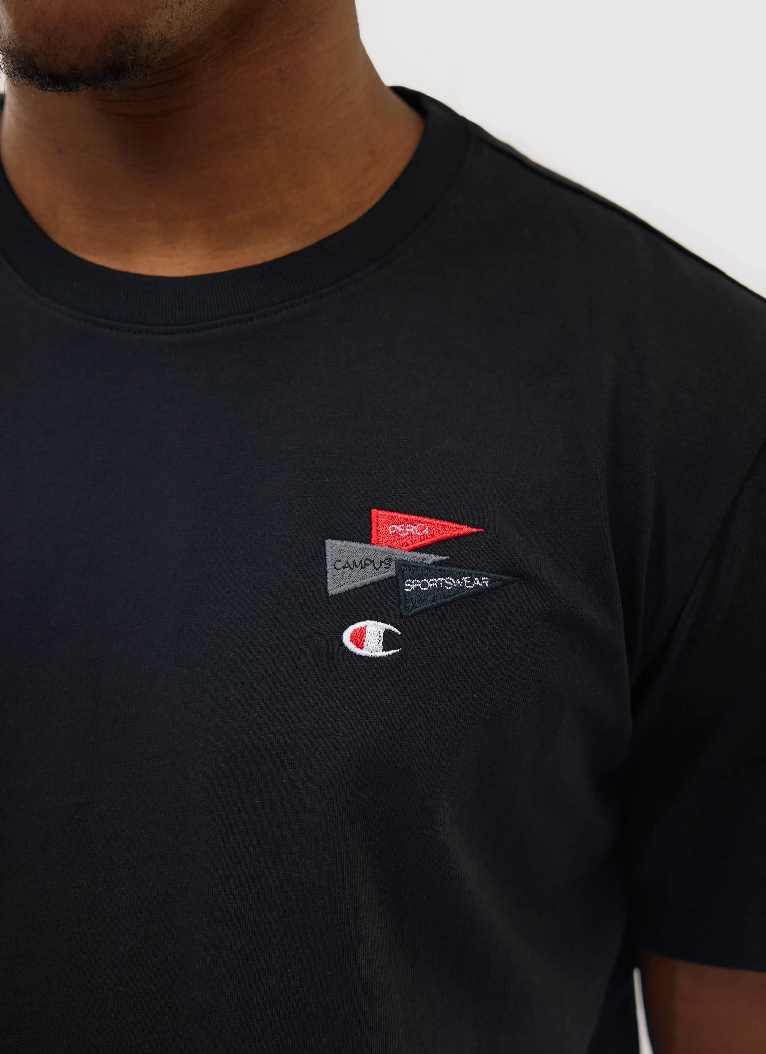 Campus Regular Fit T Shirt | Percival and Champion | Black sold by Percival