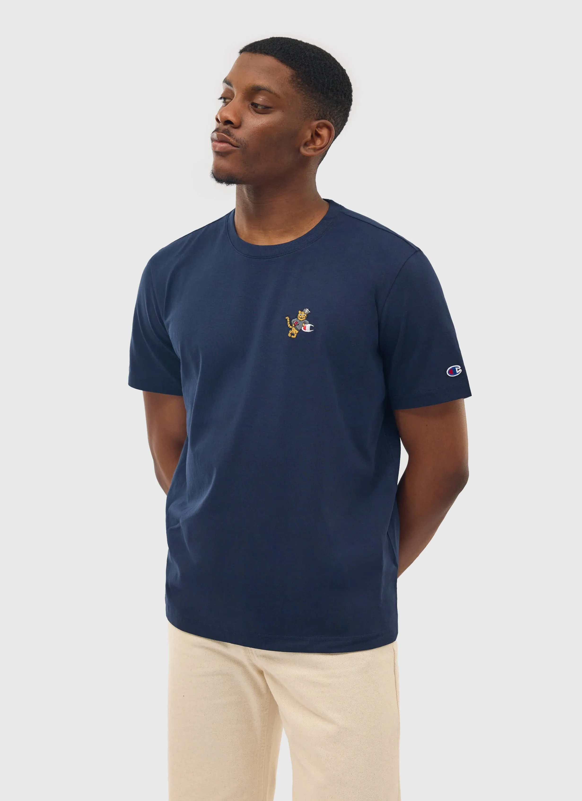 Tiger Mascot Regular Fit T Shirt | Percival and Champion | Navy sold by Percival product image thumbnail 2