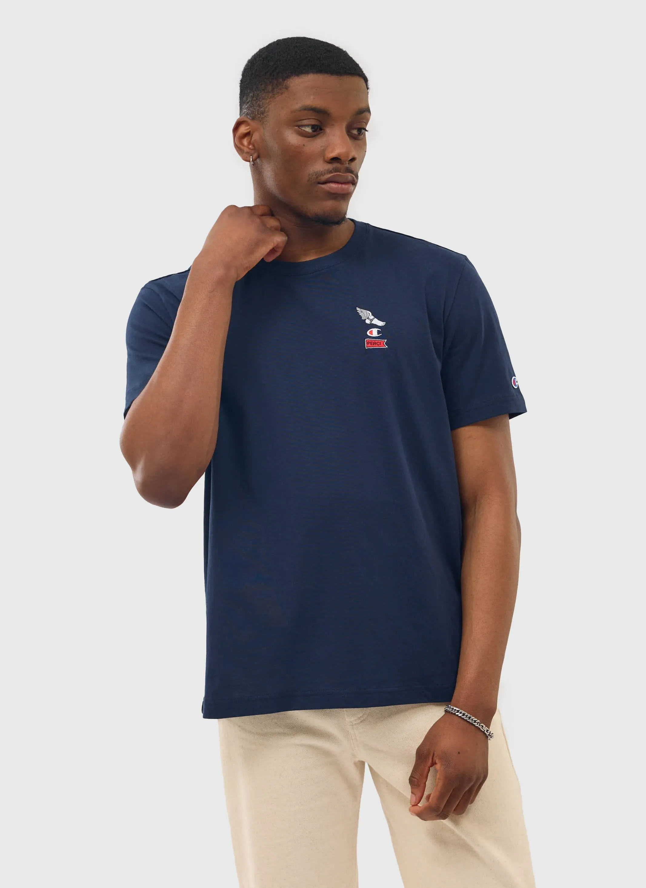 Wing Regular Fit T Shirt | Percival and Champion | Navy sold by Percival product image thumbnail 2