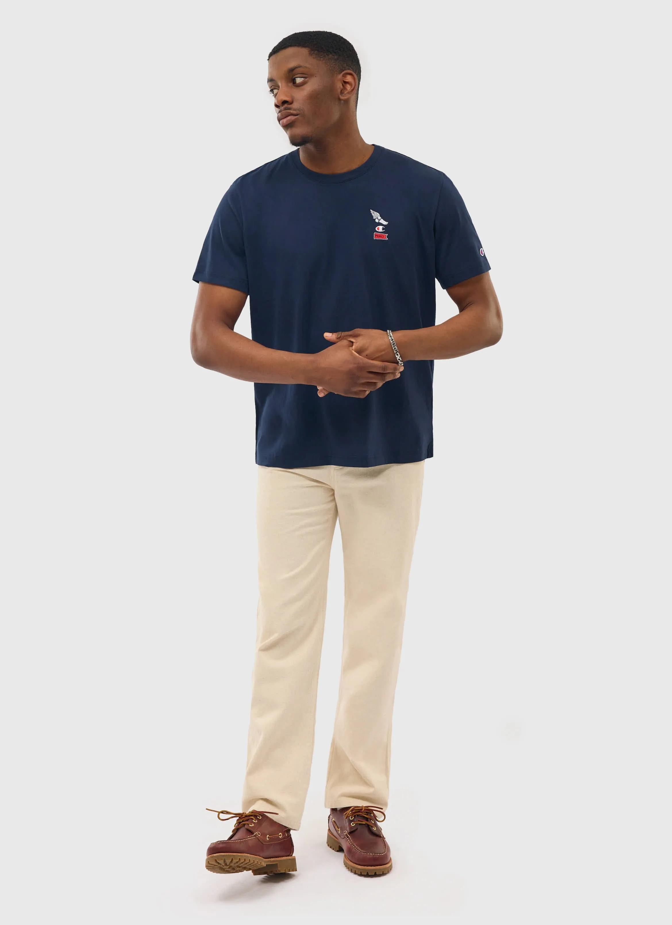 Wing Regular Fit T Shirt | Percival and Champion | Navy sold by Percival product image thumbnail 4