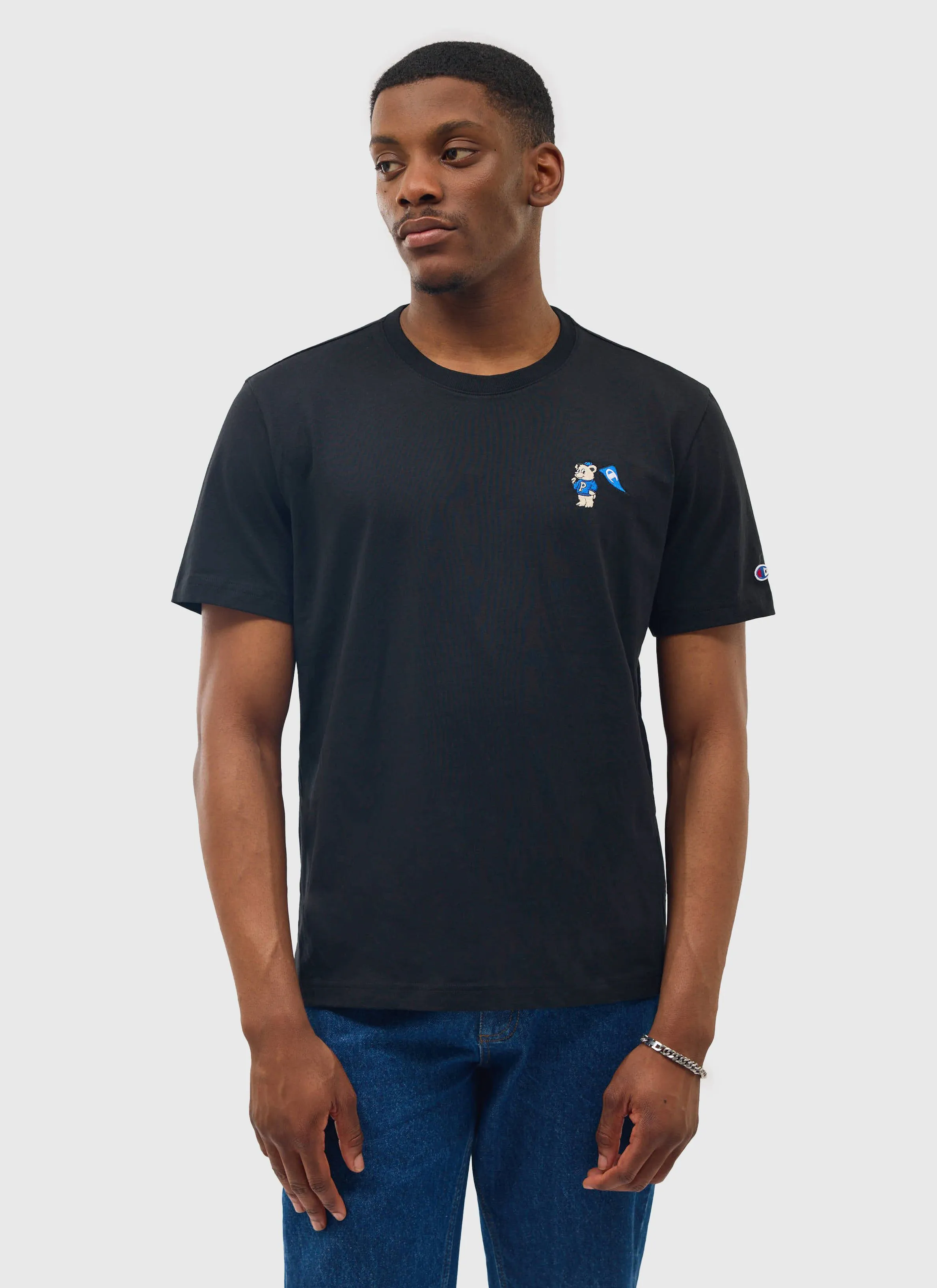 Bear Mascot Regular Fit T Shirt | Percival and Champion | Black sold by Percival product image thumbnail 3