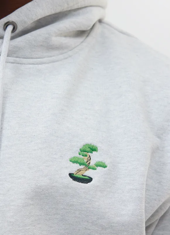 Bonsai Hoodie | Embroidered Cotton | Athletic Grey sold by Percival