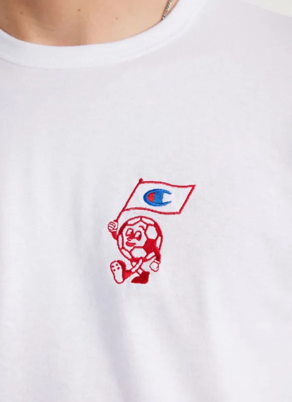 Mascot T Shirt | Champion and Percival | White sold by Percival