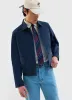 Boxy Cropped Pocket Overshirt | Navy sold by Percival