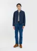 Boxy Cropped Pocket Overshirt | Navy sold by Percival
