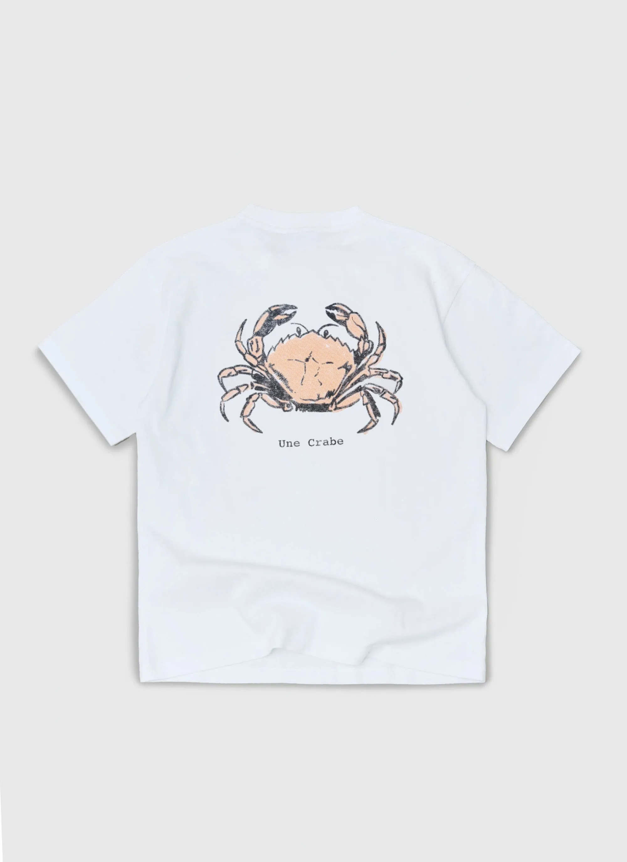 Une Crab Oversized T Shirt | Organic Cotton | White sold by Percival product image thumbnail 5