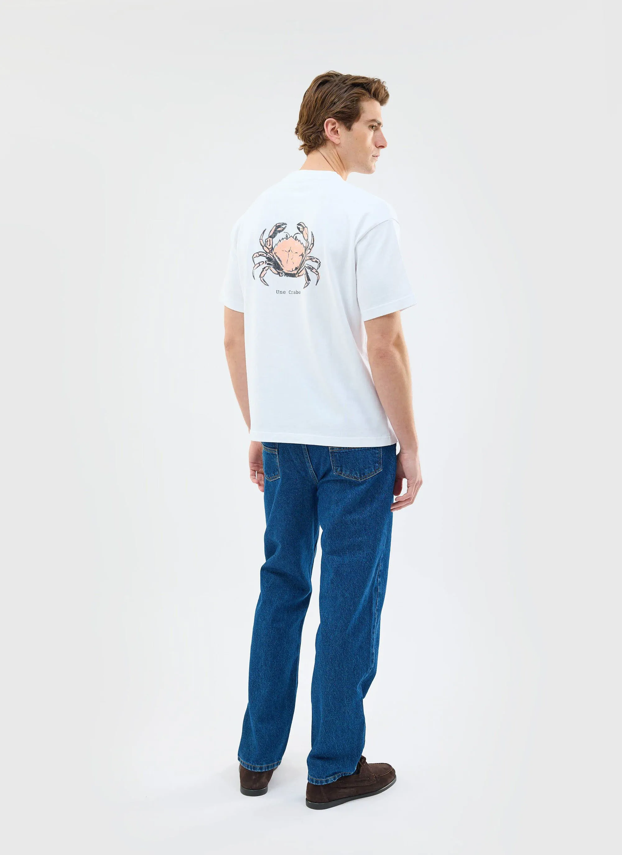 Une Crab Oversized T Shirt | Organic Cotton | White sold by Percival product image thumbnail 4