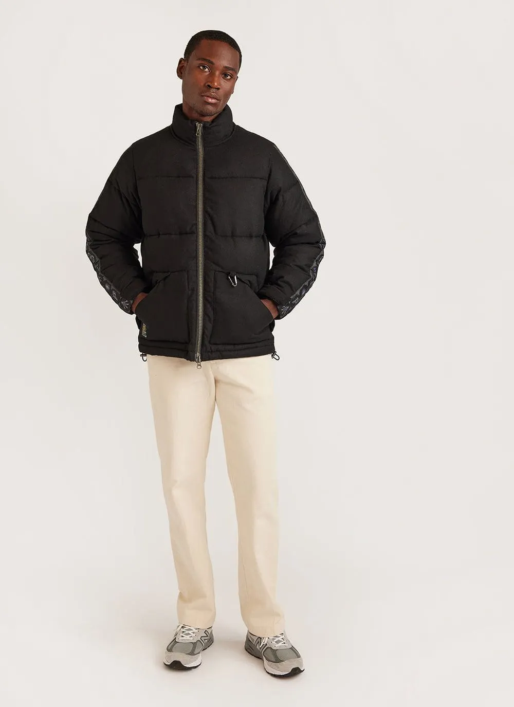 Puffer Jacket | Wool Melton | Black sold by Percival product image thumbnail 4
