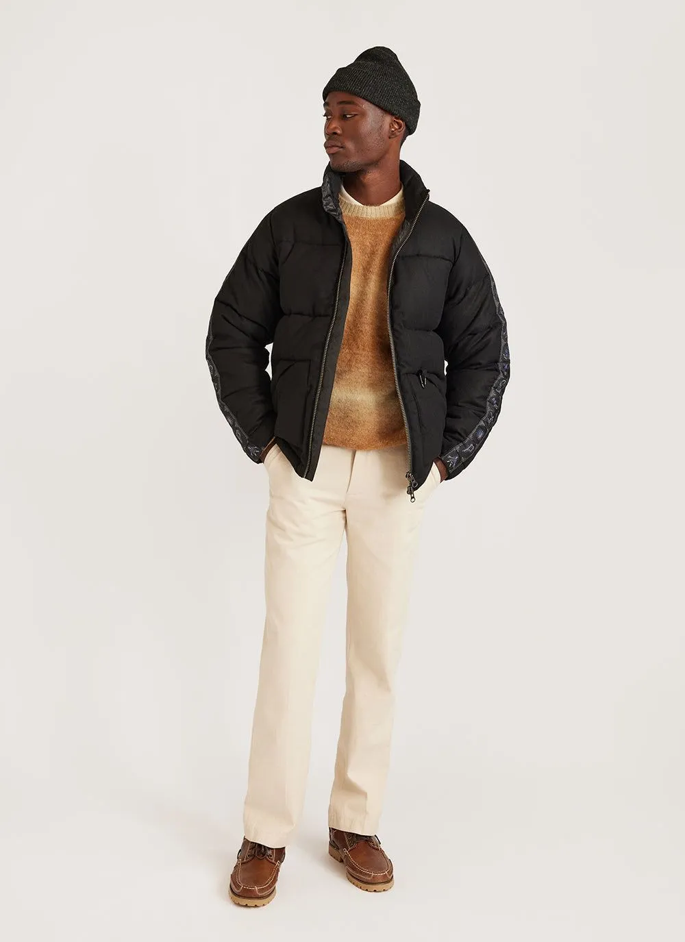 Puffer Jacket | Wool Melton | Black sold by Percival product image thumbnail 2