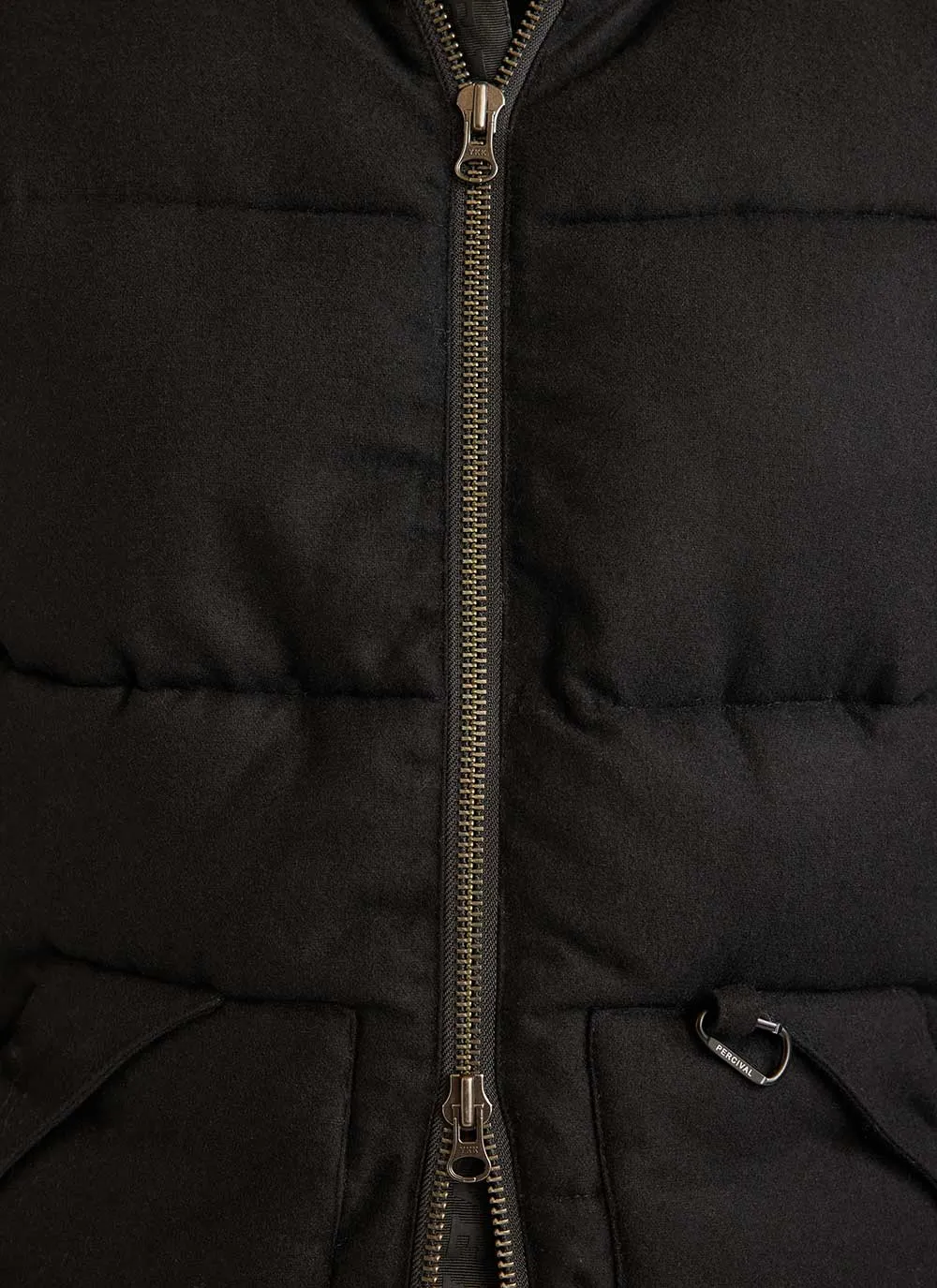 Puffer Jacket | Wool Melton | Black sold by Percival product image thumbnail 3