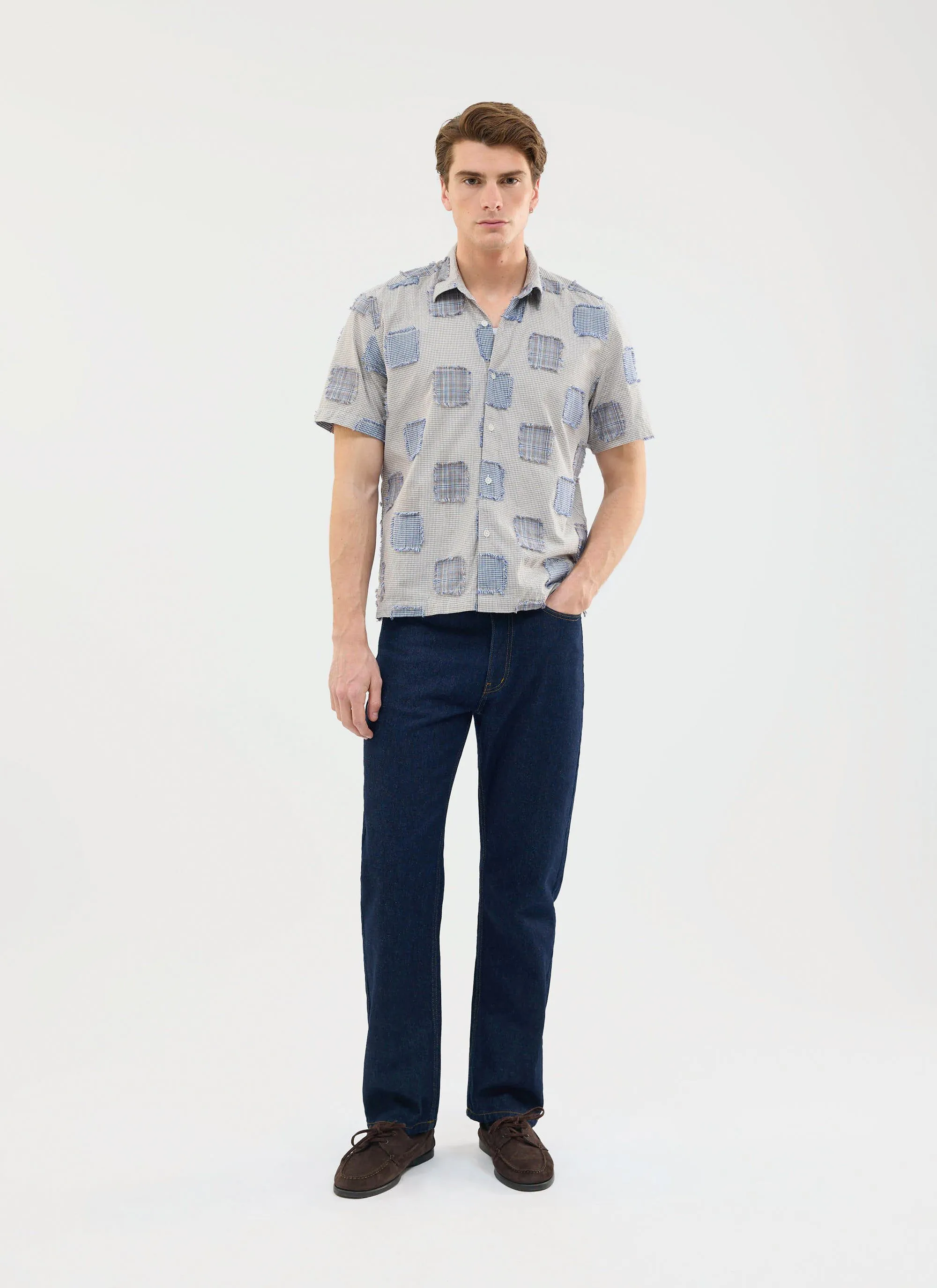 Bruno Boxy Clerk Shirt | Grey sold by Percival product image thumbnail 5