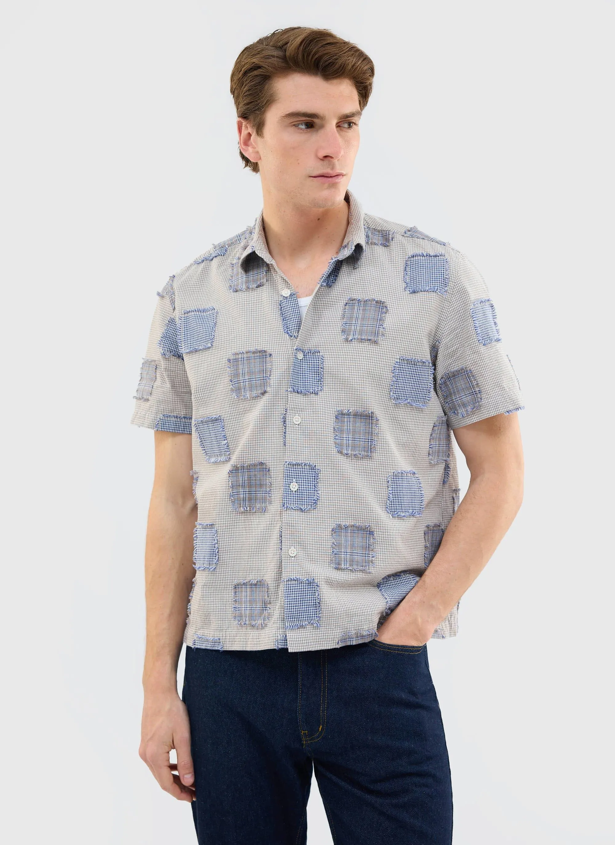 Bruno Boxy Clerk Shirt | Grey sold by Percival