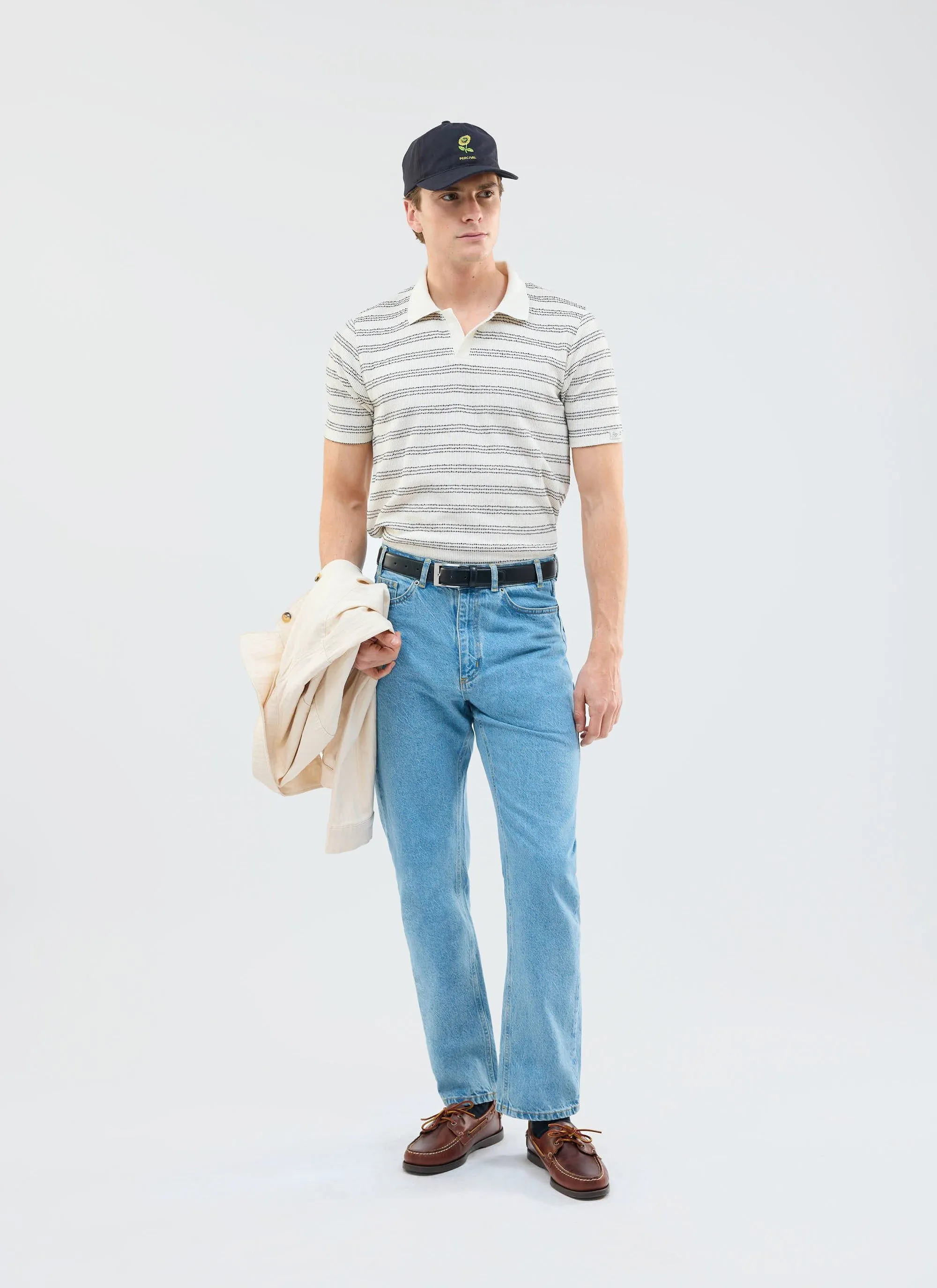 Laurent Polo | Cotton | Cream Stripe sold by Percival product image thumbnail 5