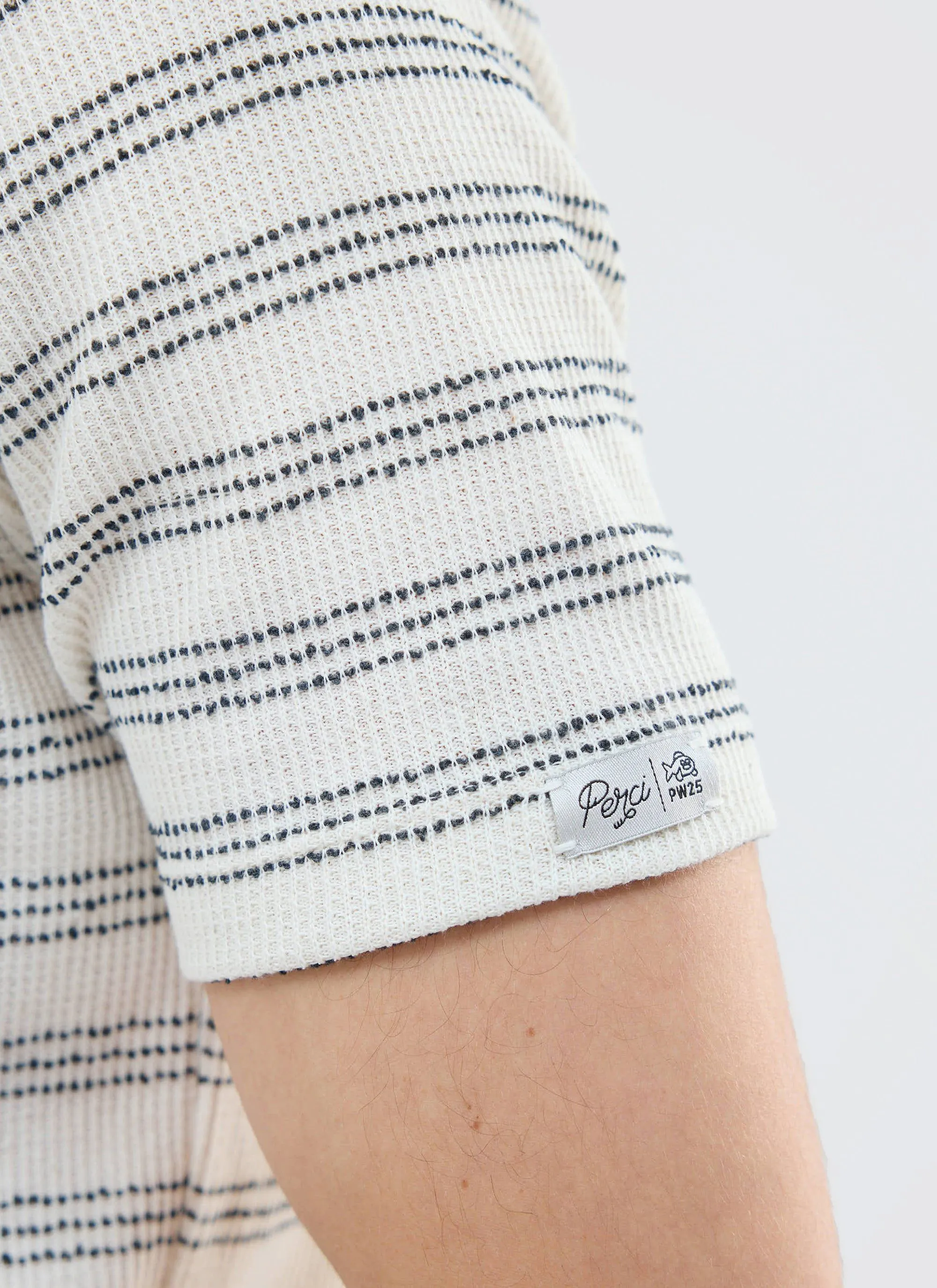 Laurent Polo | Cotton | Cream Stripe sold by Percival product image thumbnail 3