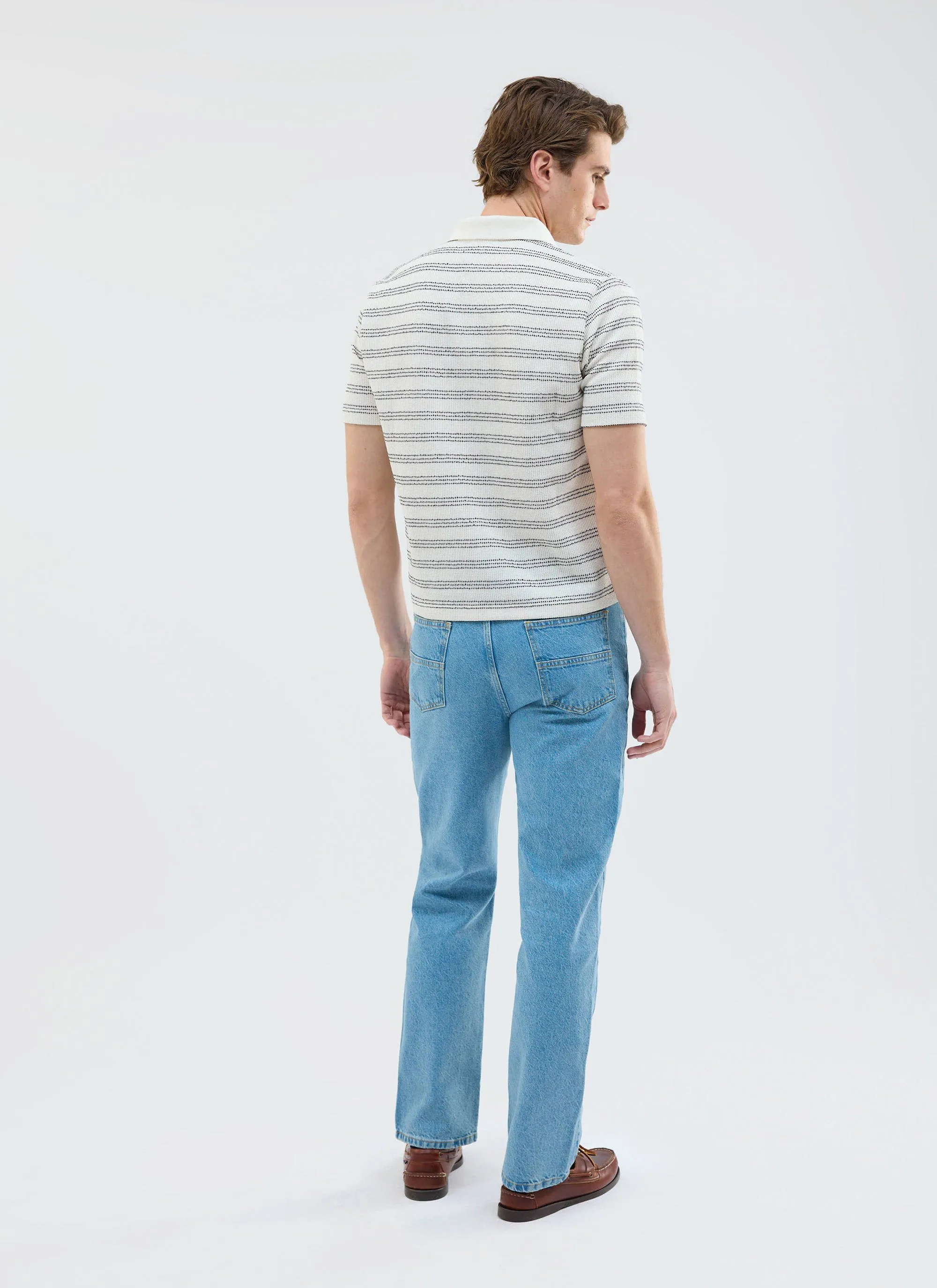 Laurent Polo | Cotton | Cream Stripe sold by Percival product image thumbnail 4