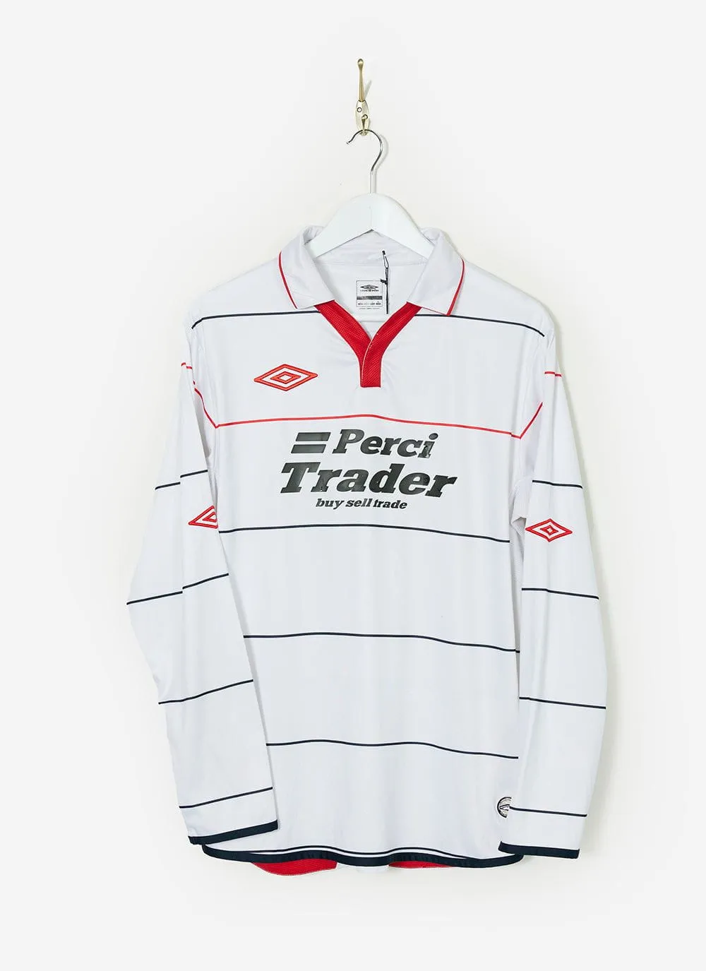 90s Umbro Shirt #17 | Percival x Classic Football Shirts | White sold by Percival