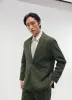 Relaxed Tailored Blazer | Micro Check | Forest sold by Percival