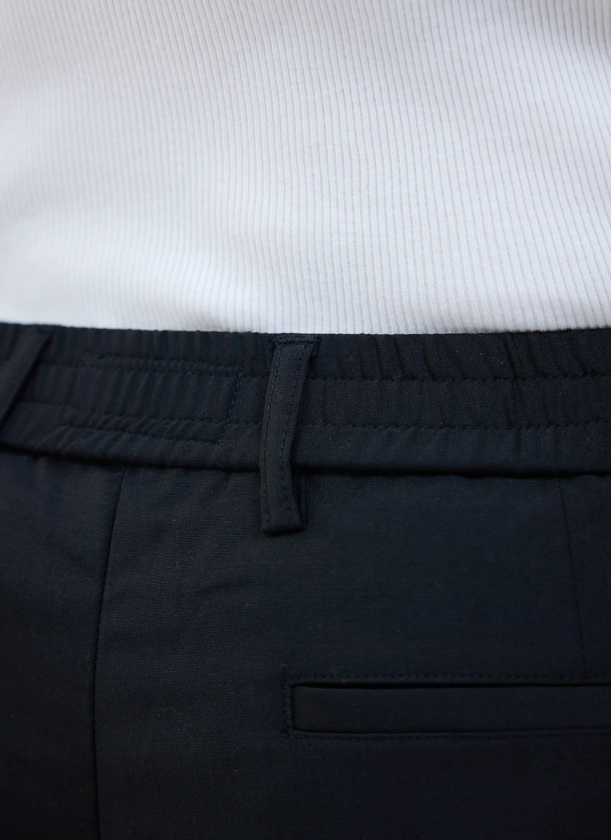 Tailored Elasticated Waist Trousers | Cotton | Black sold by Percival product image thumbnail 5