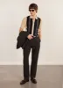 Striped Knitted Shirt | Percival x Ilaria | Black with Cream sold by Percival