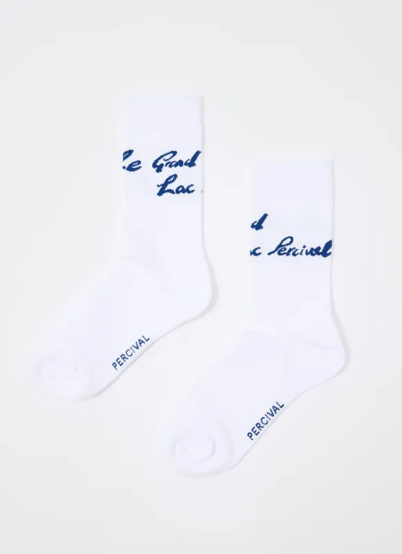 Le Grand Lac Percival Socks | White sold by Percival