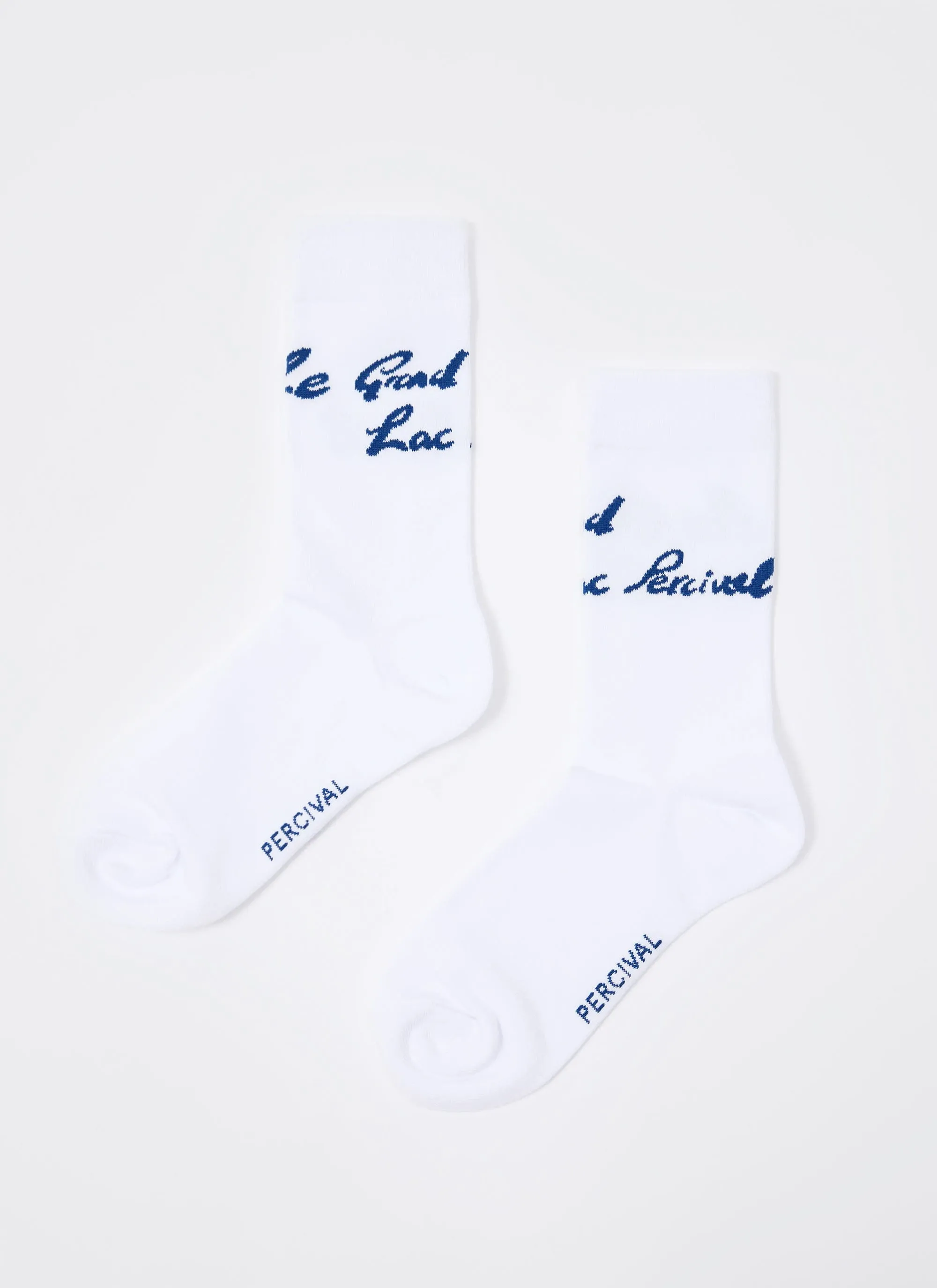 Le Grand Lac Percival Socks | White sold by Percival