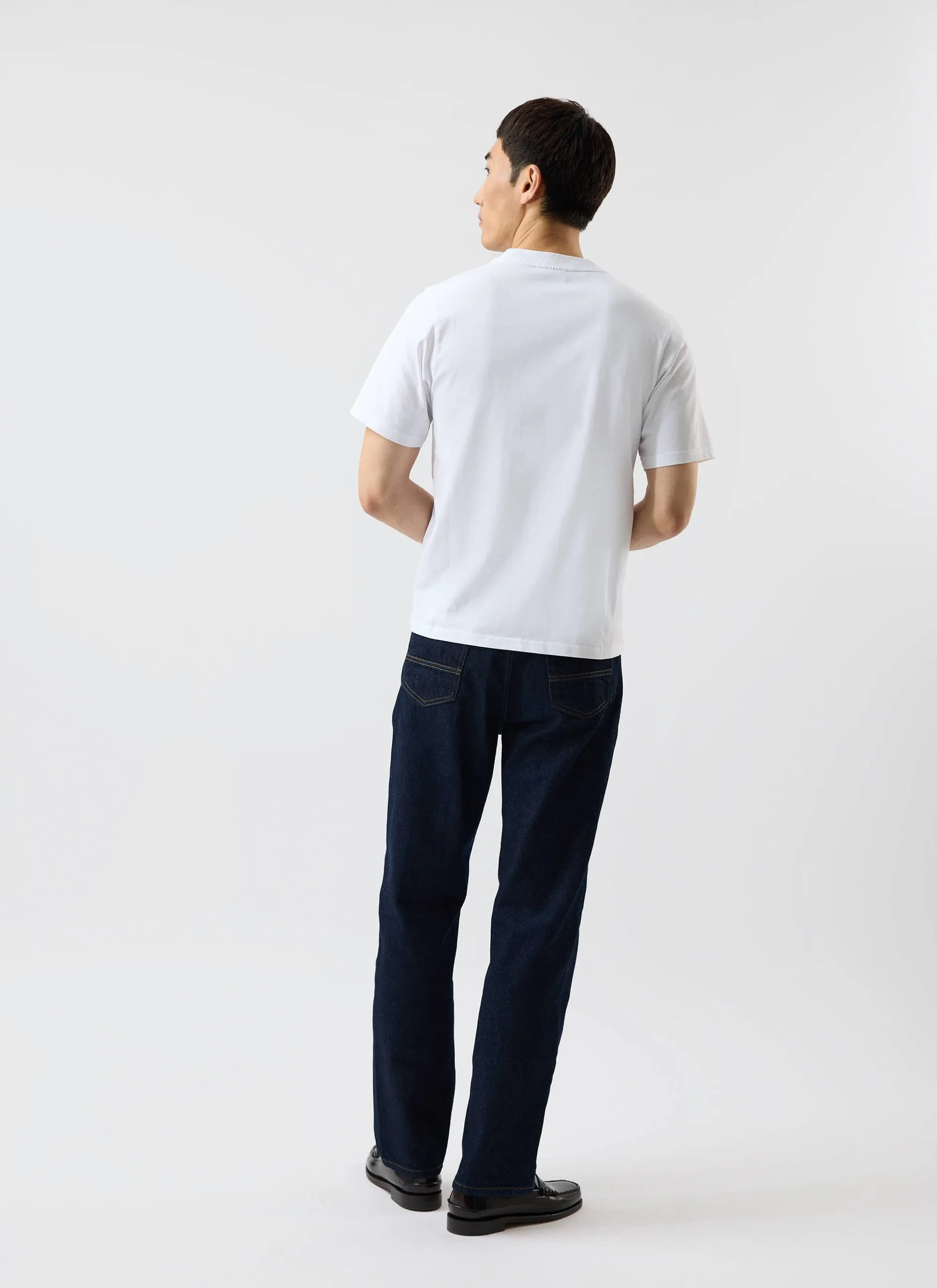 Cropped Regular Fit T Shirt | Organic Cotton | White sold by Percival product image thumbnail 3