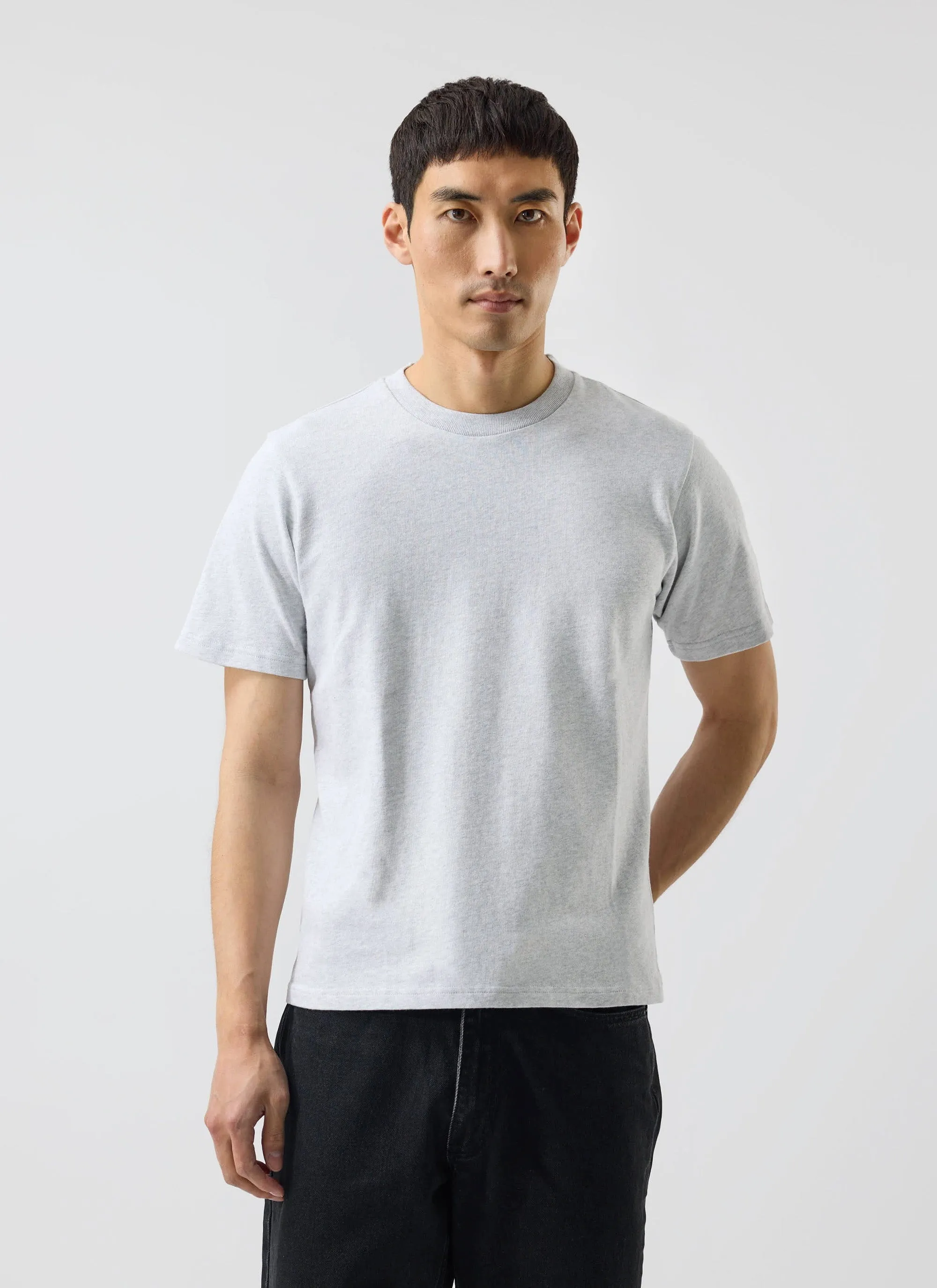 Cropped Regular Fit T Shirt | Organic Cotton | Grey sold by Percival product image thumbnail 4
