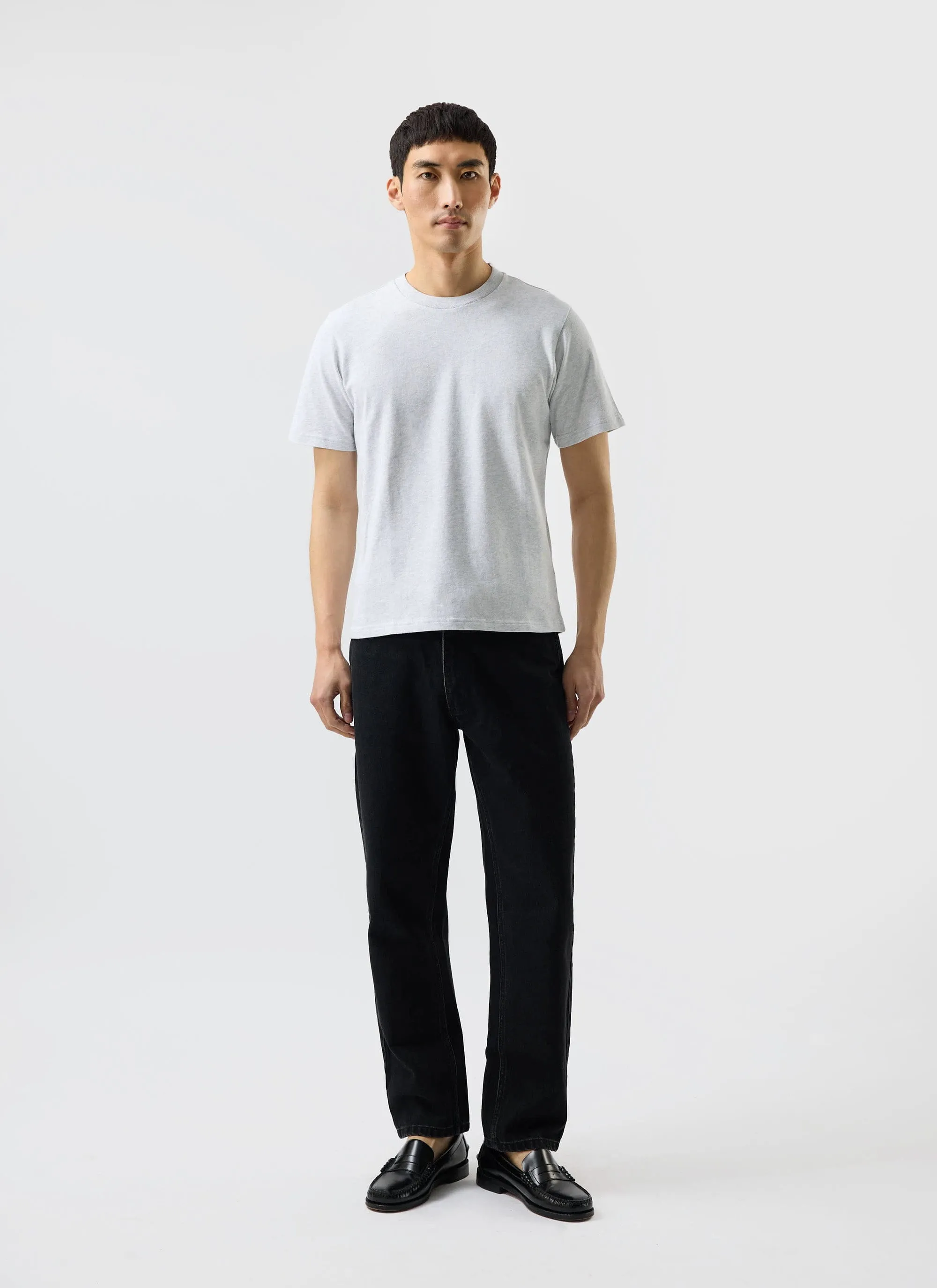 Cropped Regular Fit T Shirt | Organic Cotton | Grey sold by Percival product image thumbnail 2