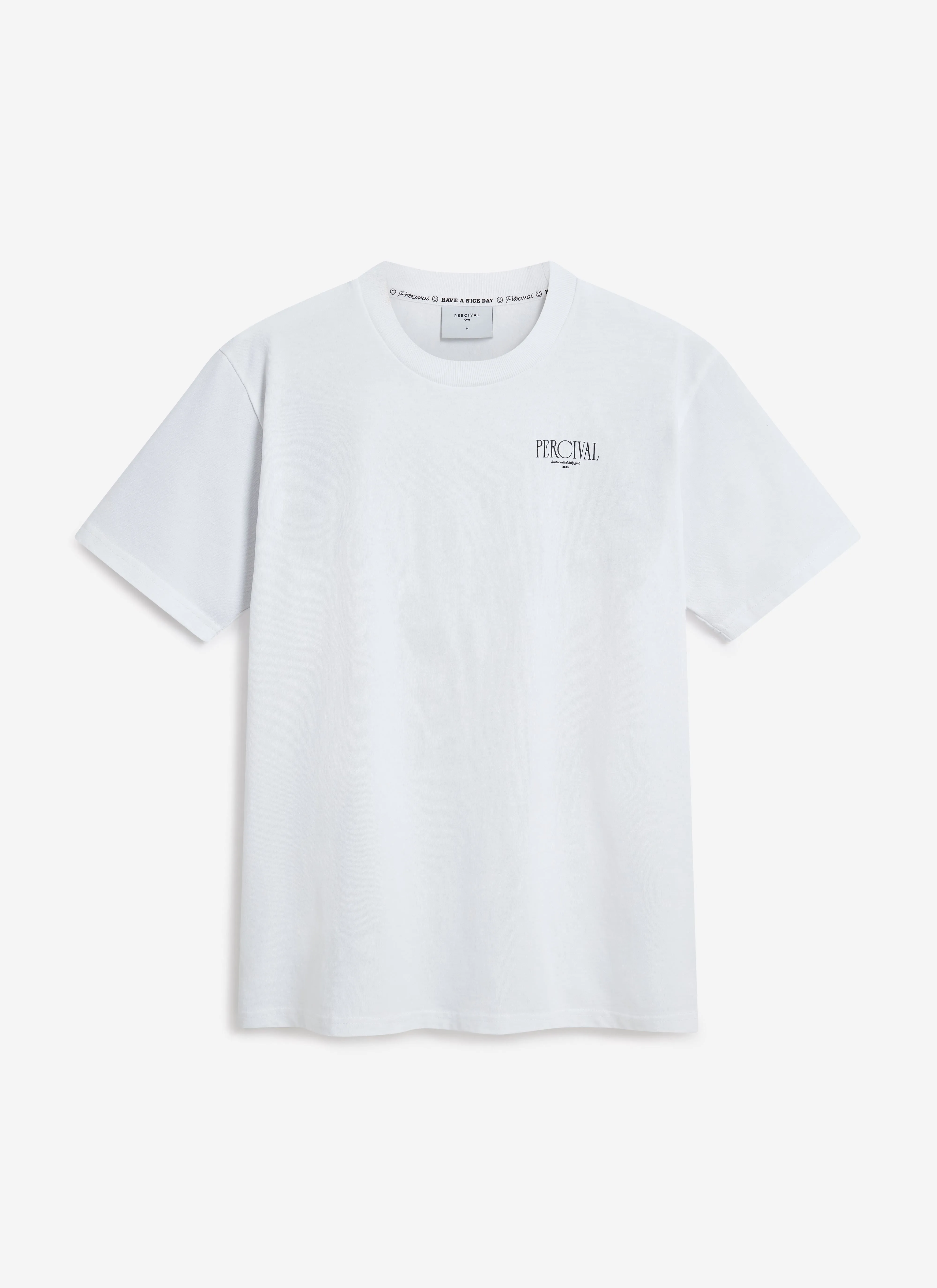 Bistro T Shirt | Embroidered Organic Cotton | White sold by Percival product image thumbnail 4