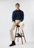 Pearce Shirt | Linen | Navy sold by Percival