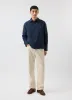 Pearce Shirt | Linen | Navy sold by Percival
