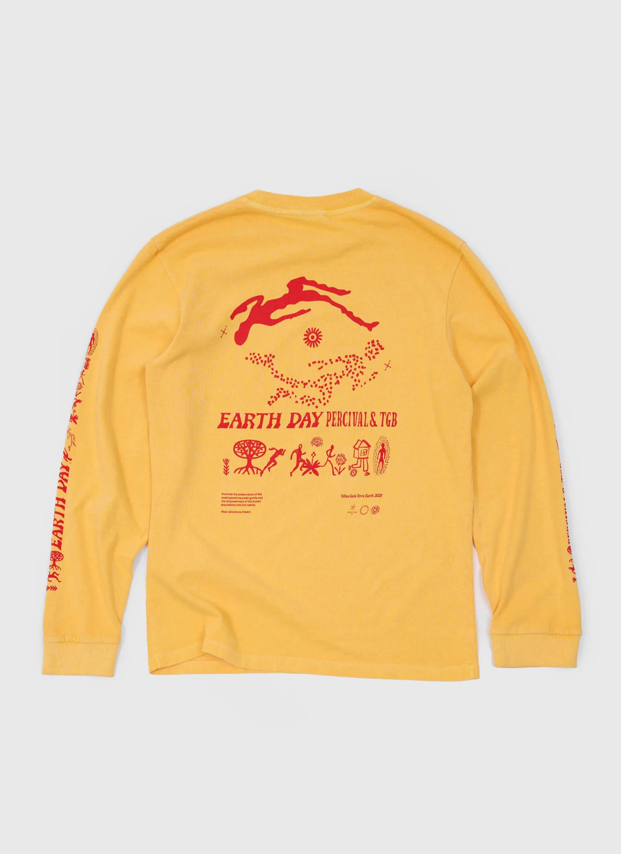 Long Sleeve T Shirt | Percival x The Gorilla Brand | Yellow sold by Percival