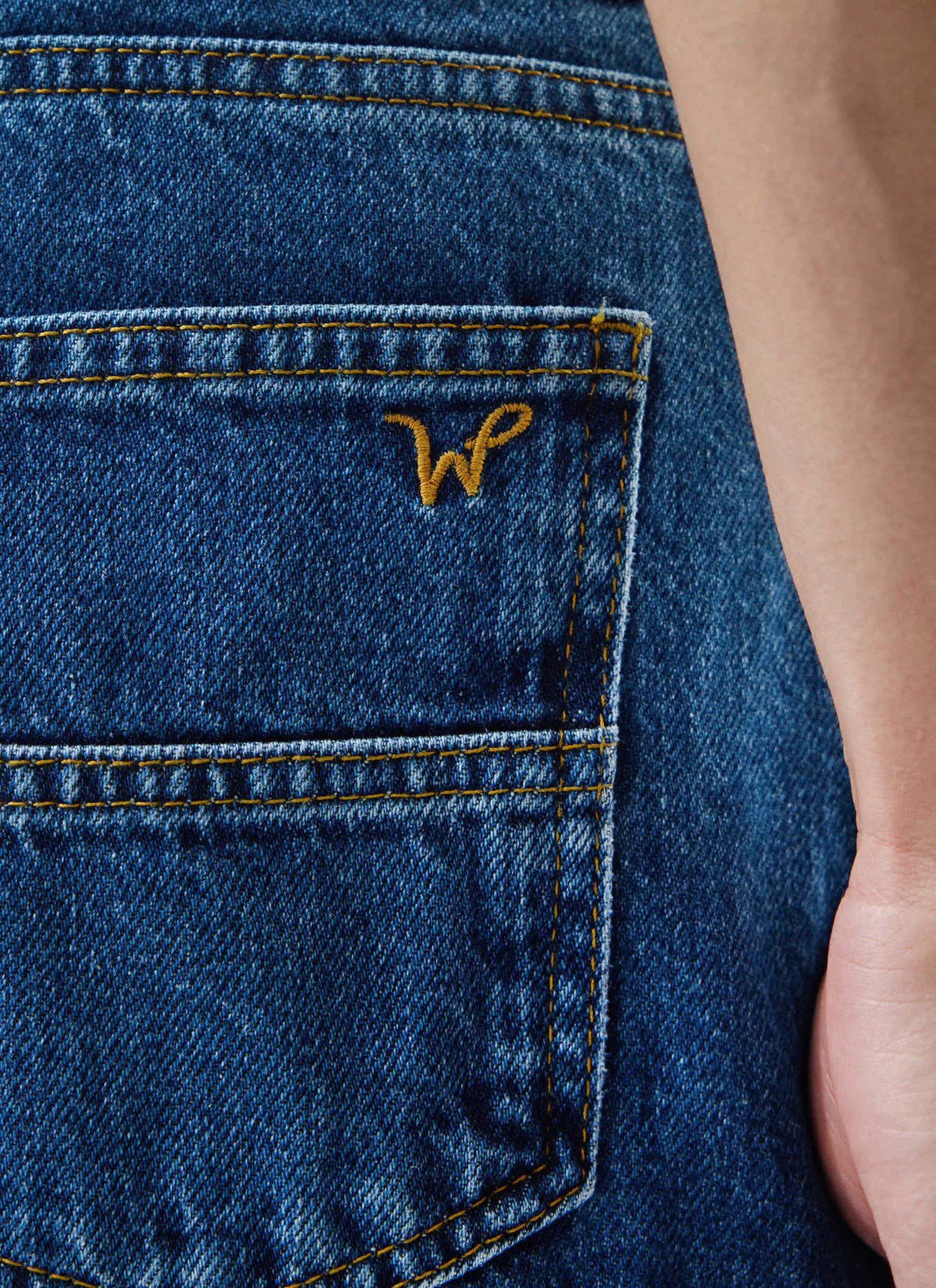 Stay Press Denim Jeans | Percival x Warren | Mid Wash Blue sold by Percival product image thumbnail 2