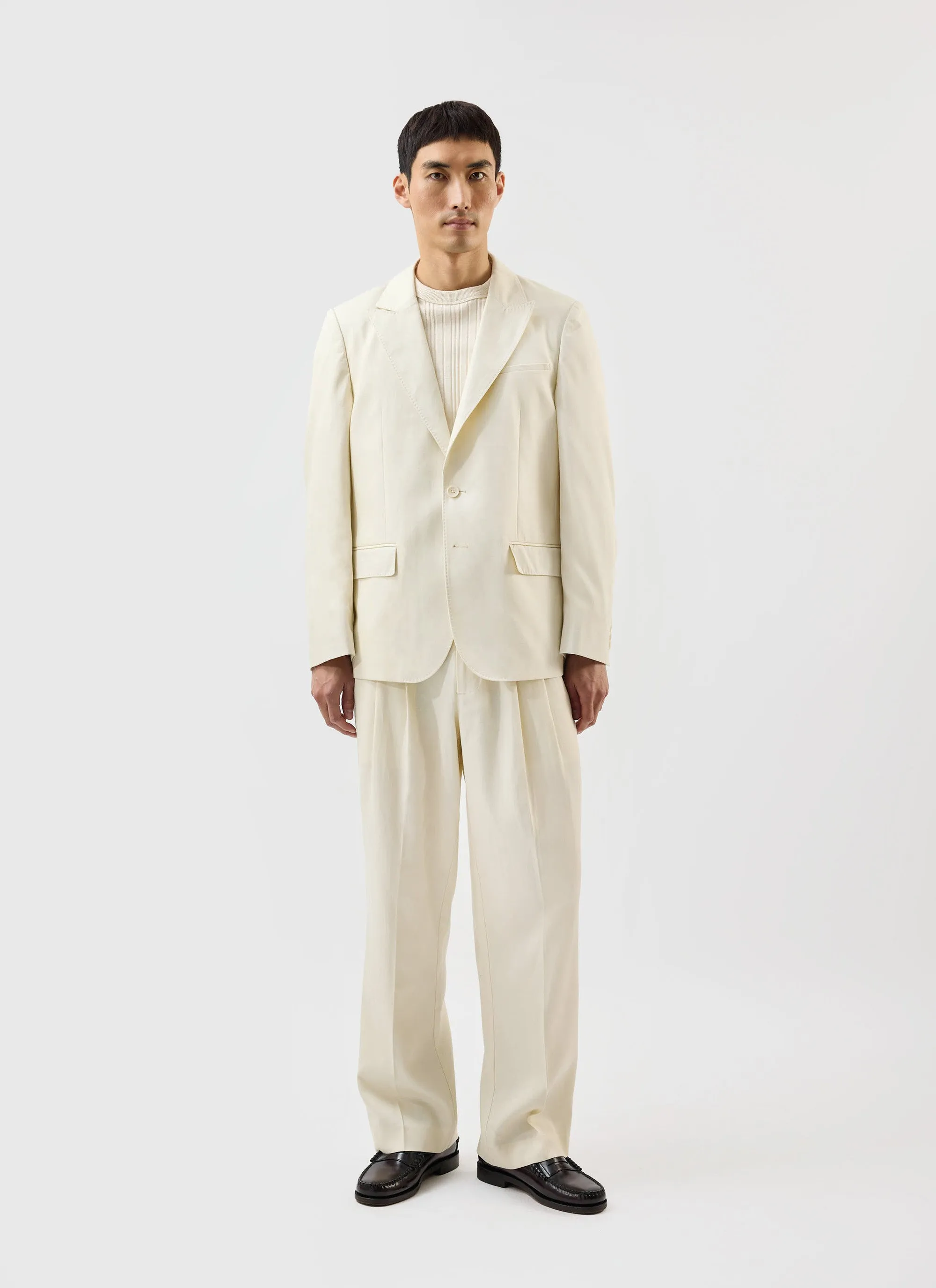 Men's Tailored Blazer | Percival x Warren | Ecru Cream sold by Percival product image thumbnail 4