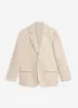 Lyocell Tailored Blazer | Percival x Warren | Ecru sold by Percival