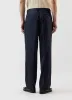 Pleated Lyocell Tailored Trousers | Percival x Warren | Navy sold by Percival